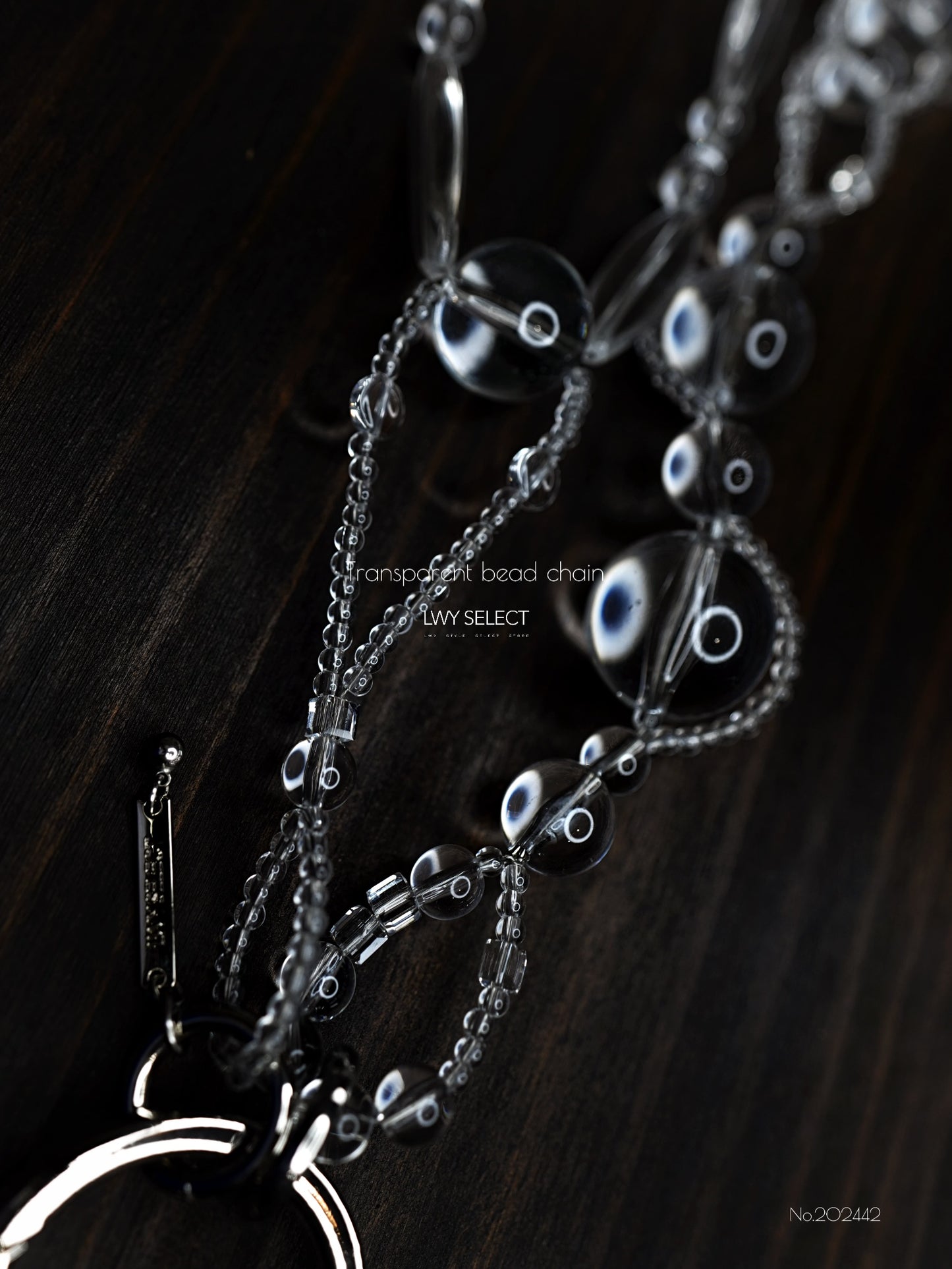 No.202442 Transparent bead chain (90cm)