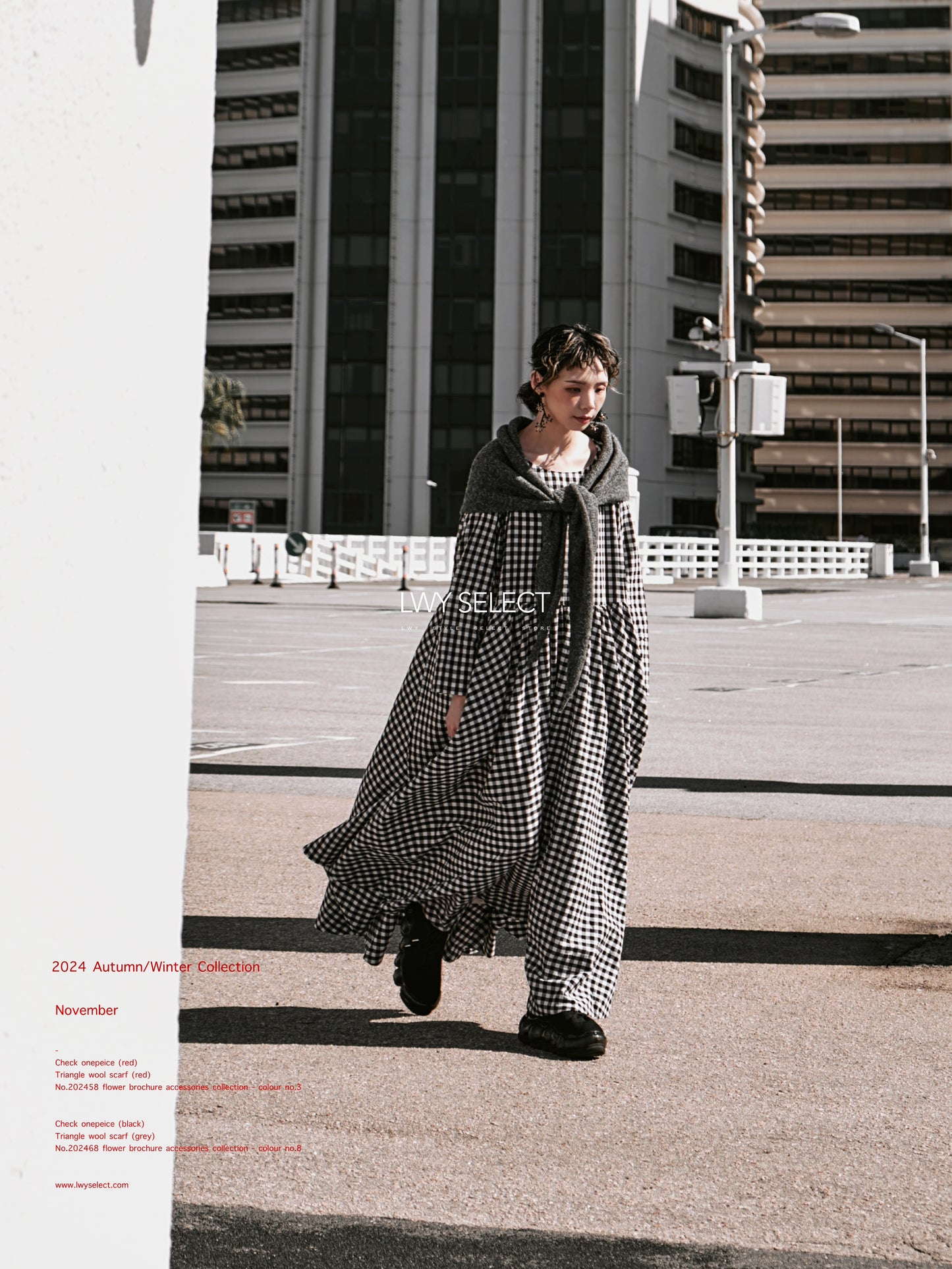 No. 202475 Check onepeice (black)- 2024 December collection