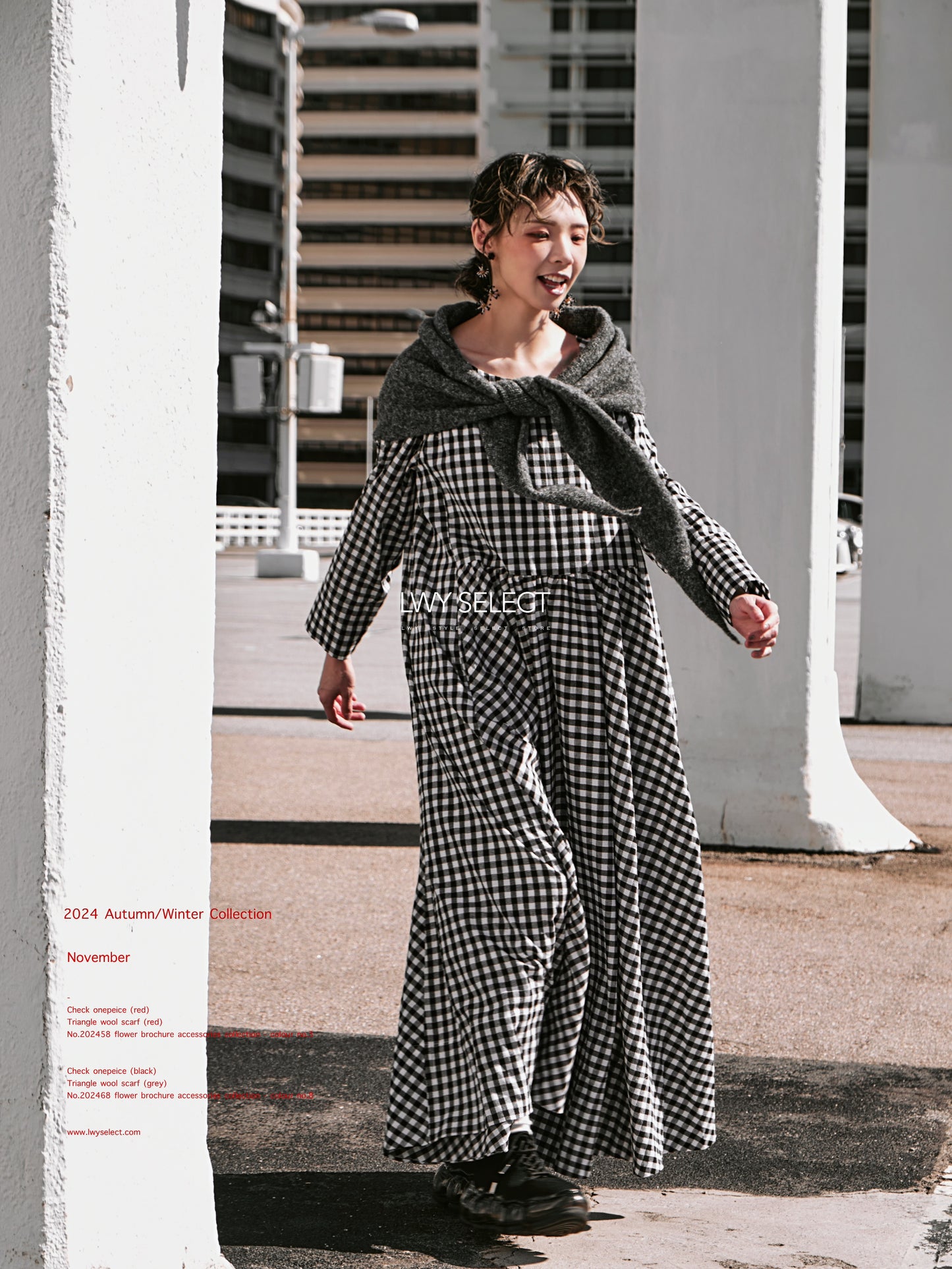 No. 202475 Check onepeice (black)- 2024 December collection