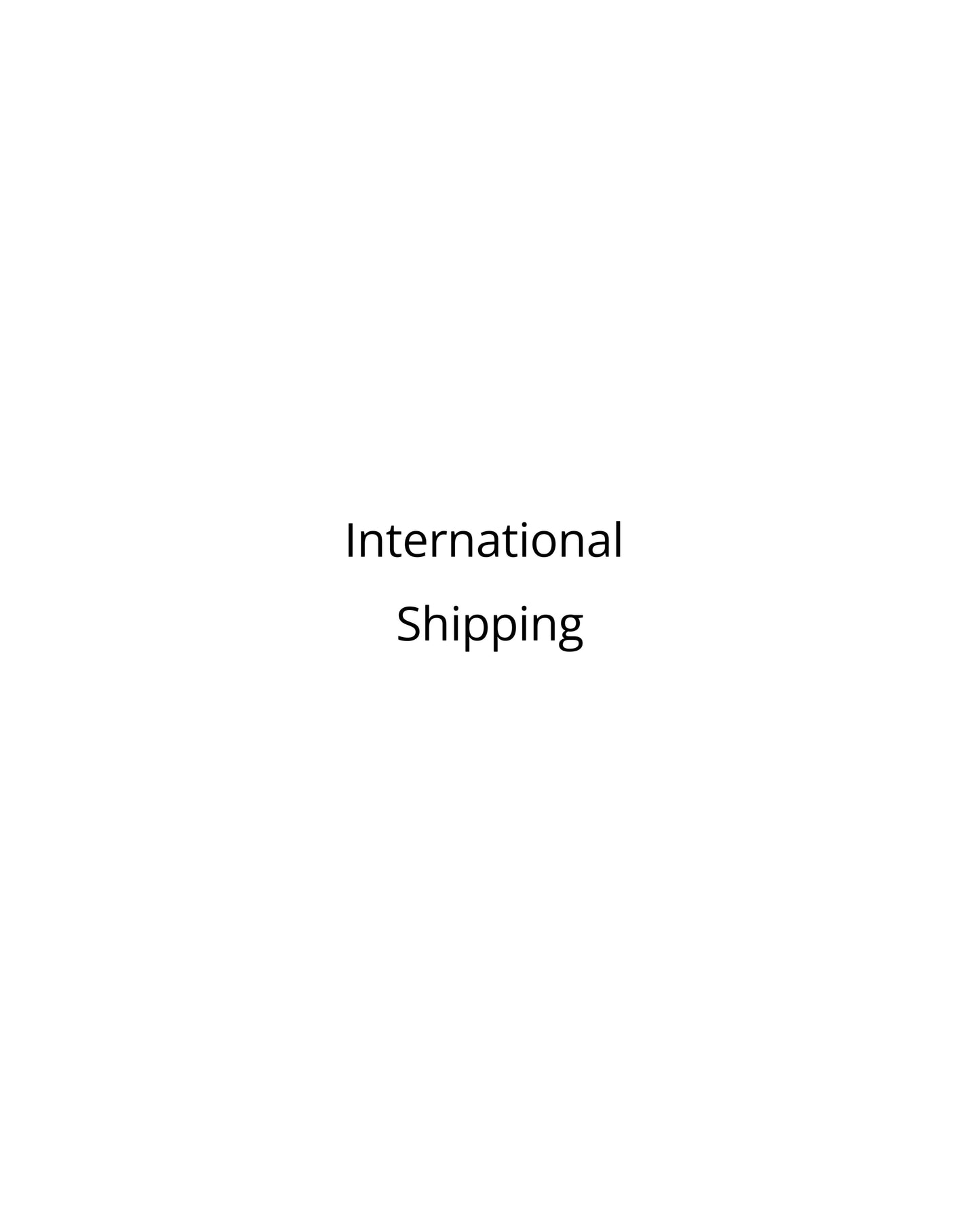 International Shipping