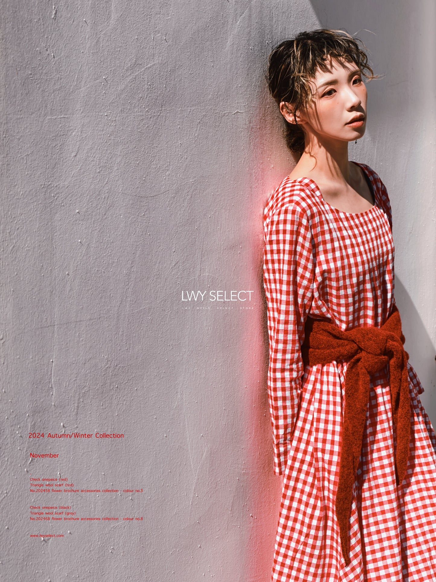 No. 202474 Check onepeice (red)- 2024 December collection