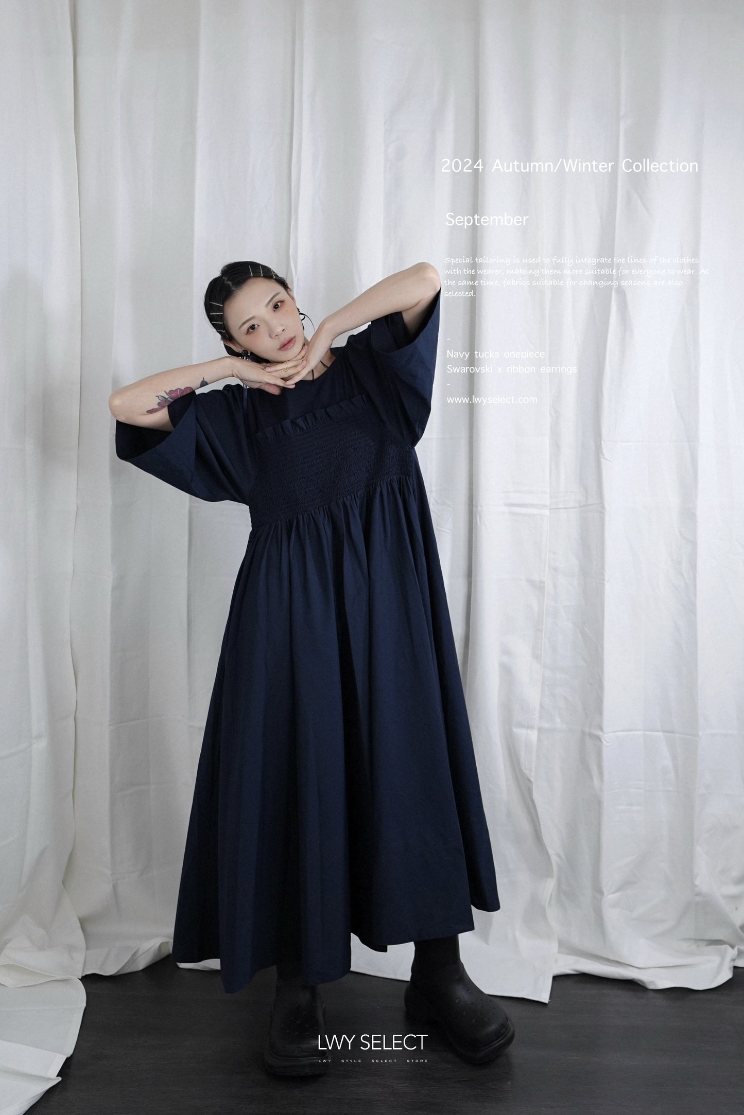 No.202439 Tucks one piece - 2024 September collection