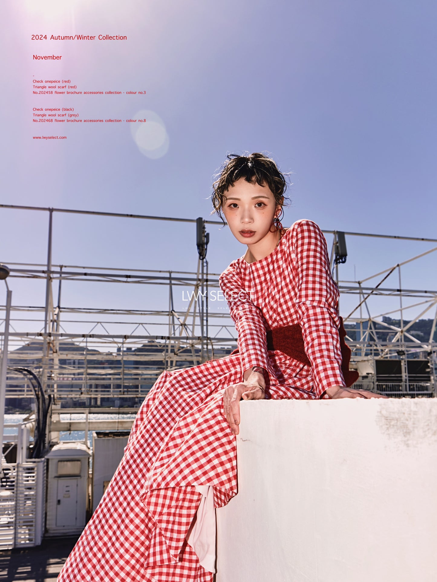 No. 202474 Check onepeice (red)- 2024 December collection