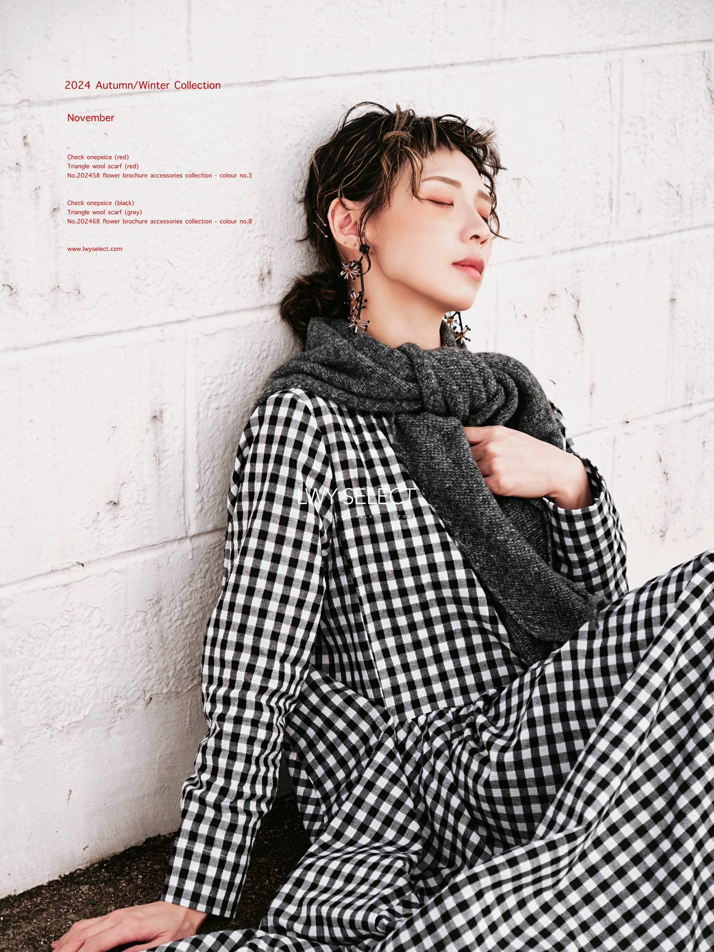 No. 202475 Check onepeice (black)- 2024 December collection
