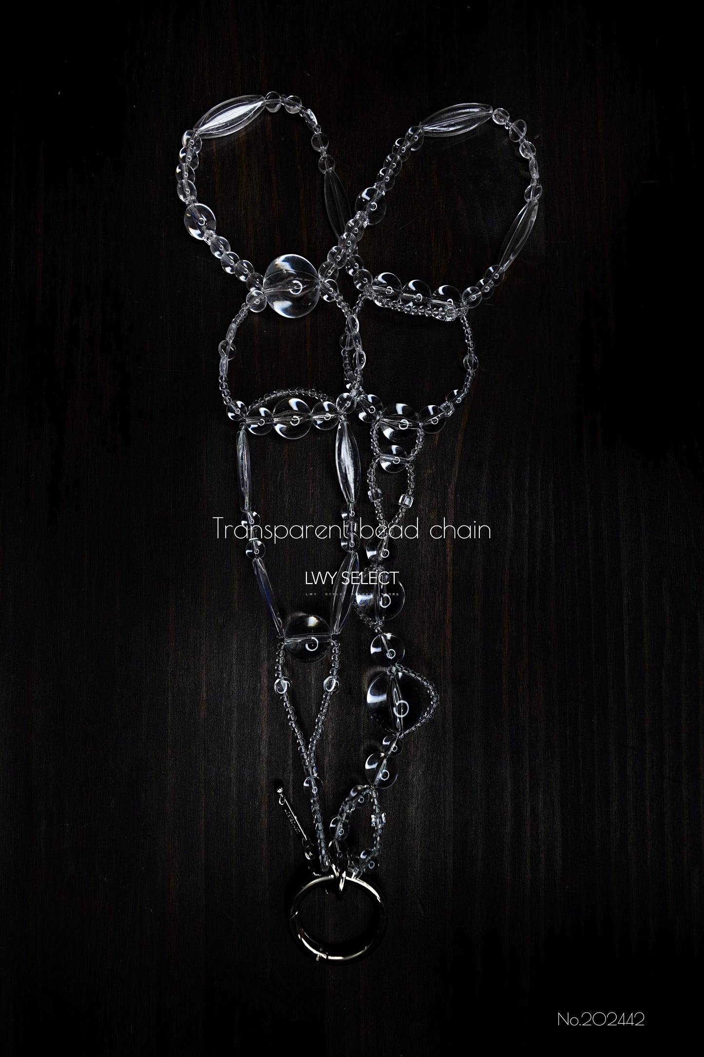 No.202442 Transparent bead chain (90cm)