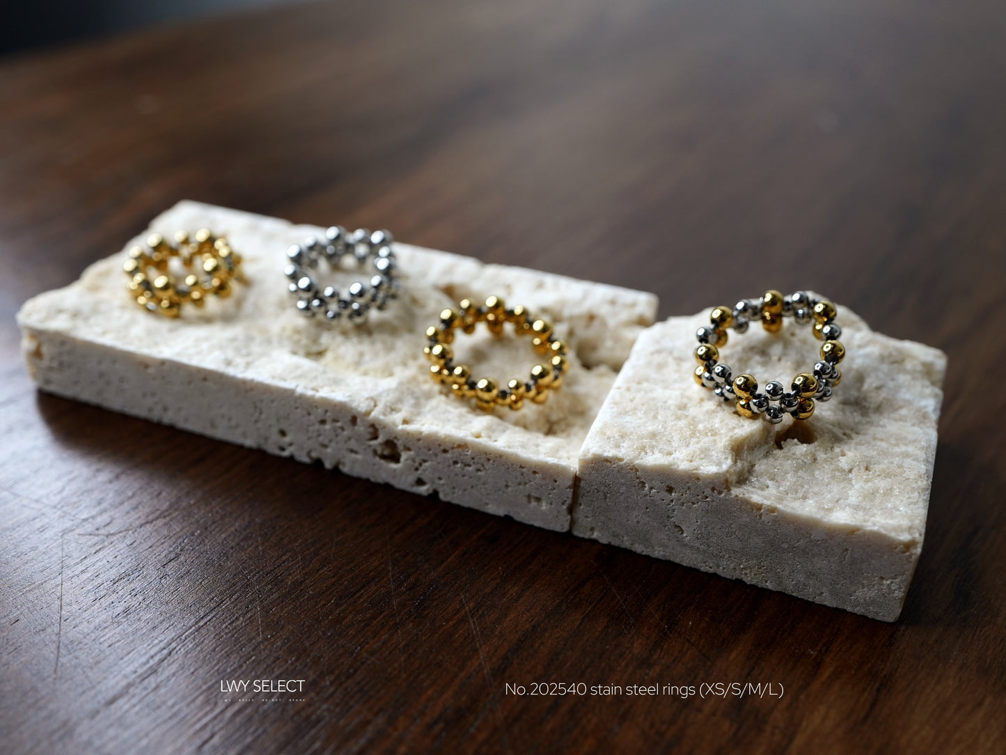 No.202540 stain steel rings (XS/S/M/L)