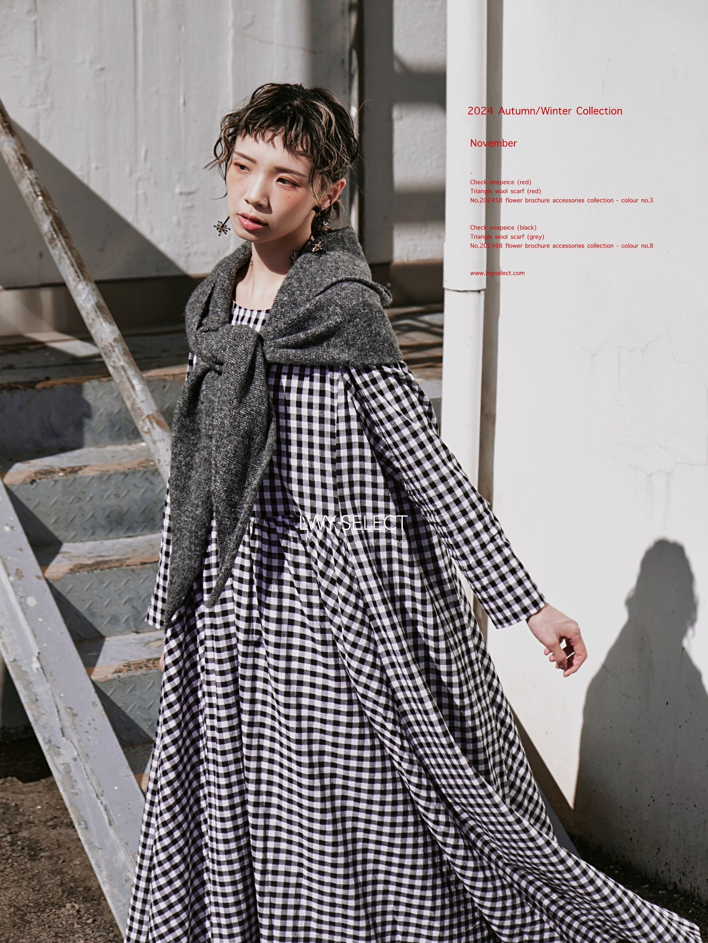 No. 202475 Check onepeice (black)- 2024 December collection