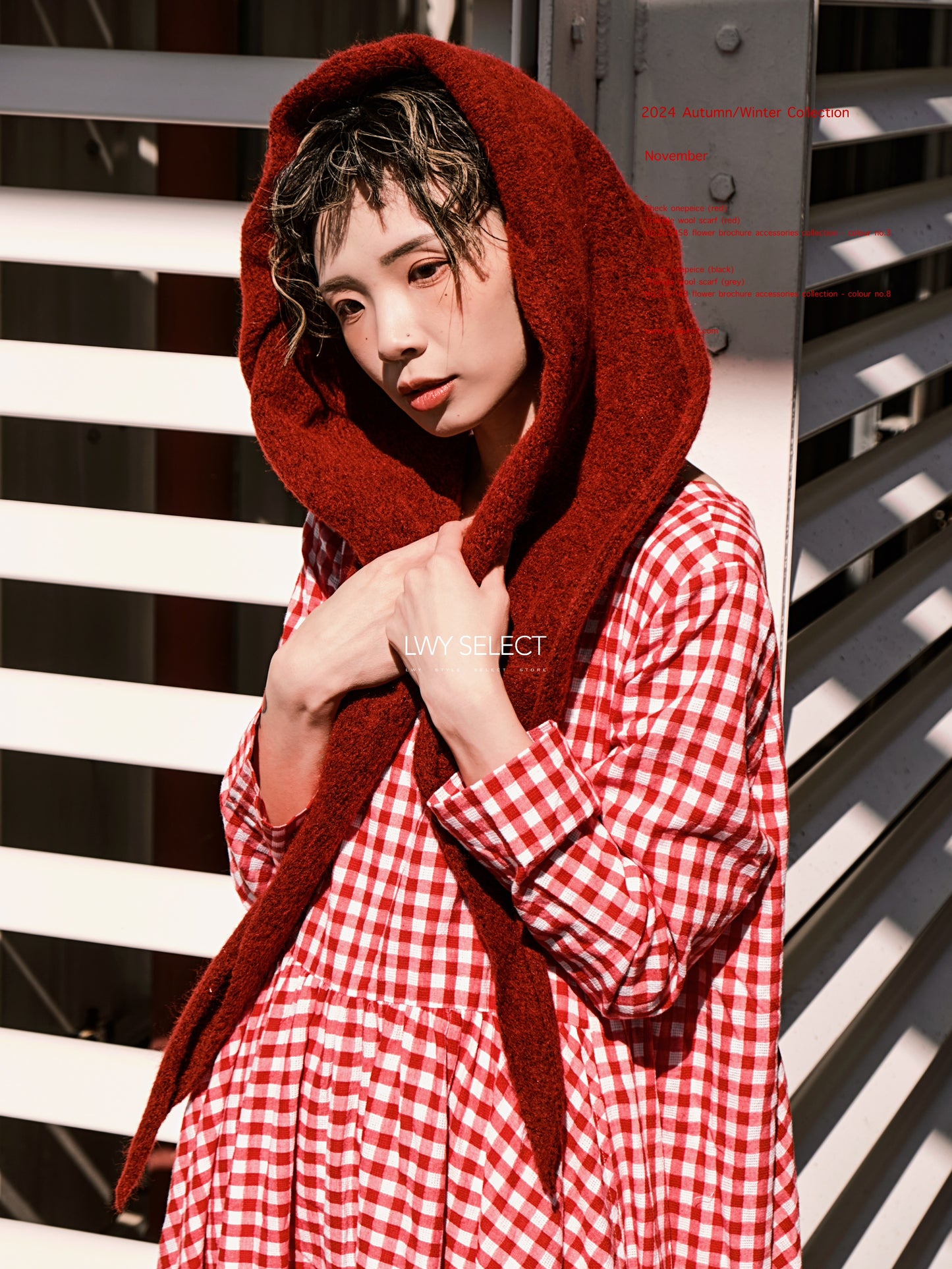 No. 202474 Check onepeice (red)- 2024 December collection