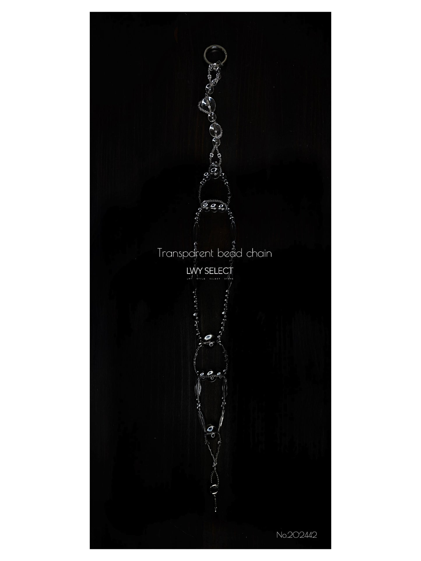 No.202442 Transparent bead chain (90cm)