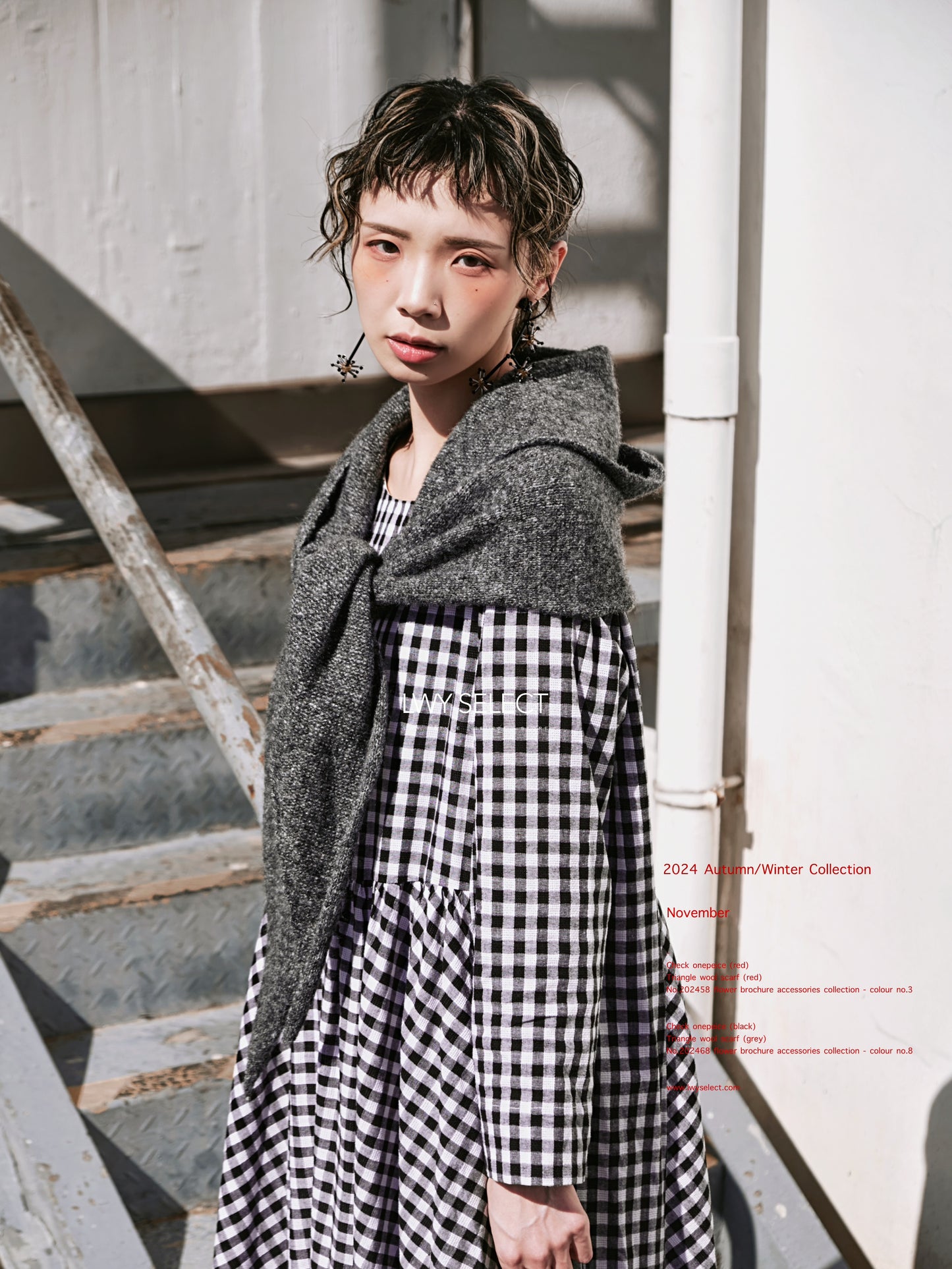No. 202475 Check onepeice (black)- 2024 December collection