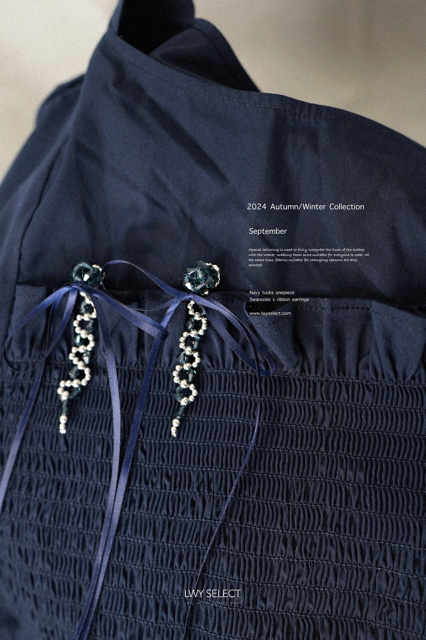 No.202438 Swarovski x ribbon earrings - 2024 September collection