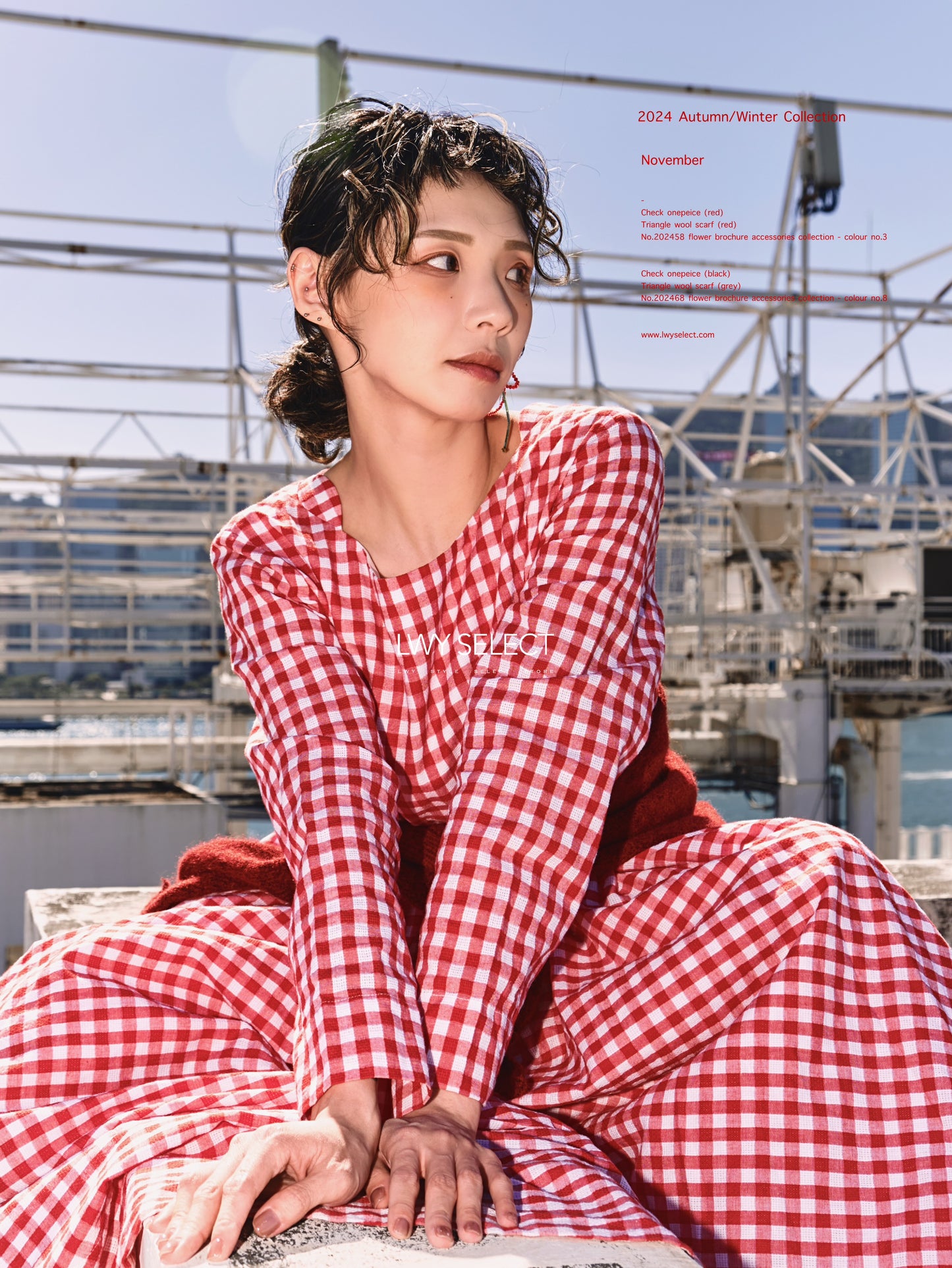 No. 202474 Check onepeice (red)- 2024 December collection