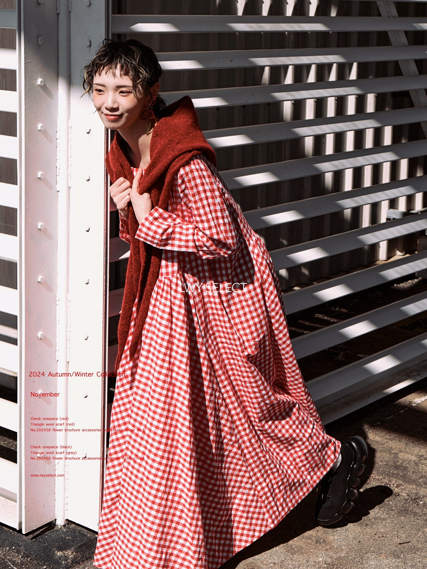 No. 202474 Check onepeice (red)- 2024 December collection