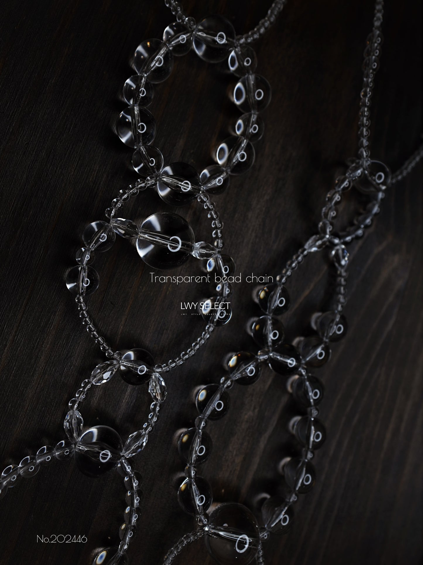 No.202446 Transparent bead chain (120cm)