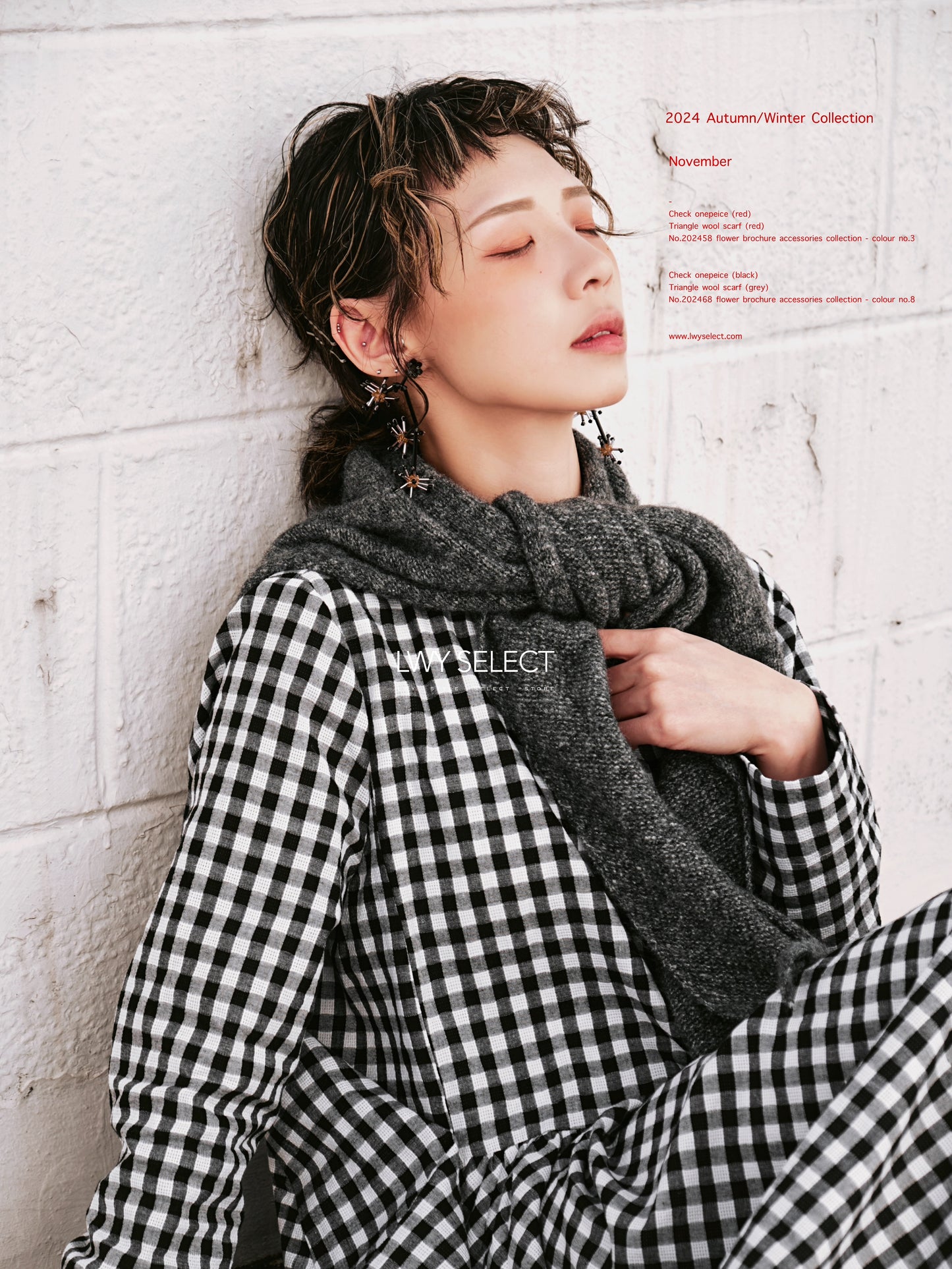 No. 202475 Check onepeice (black)- 2024 December collection