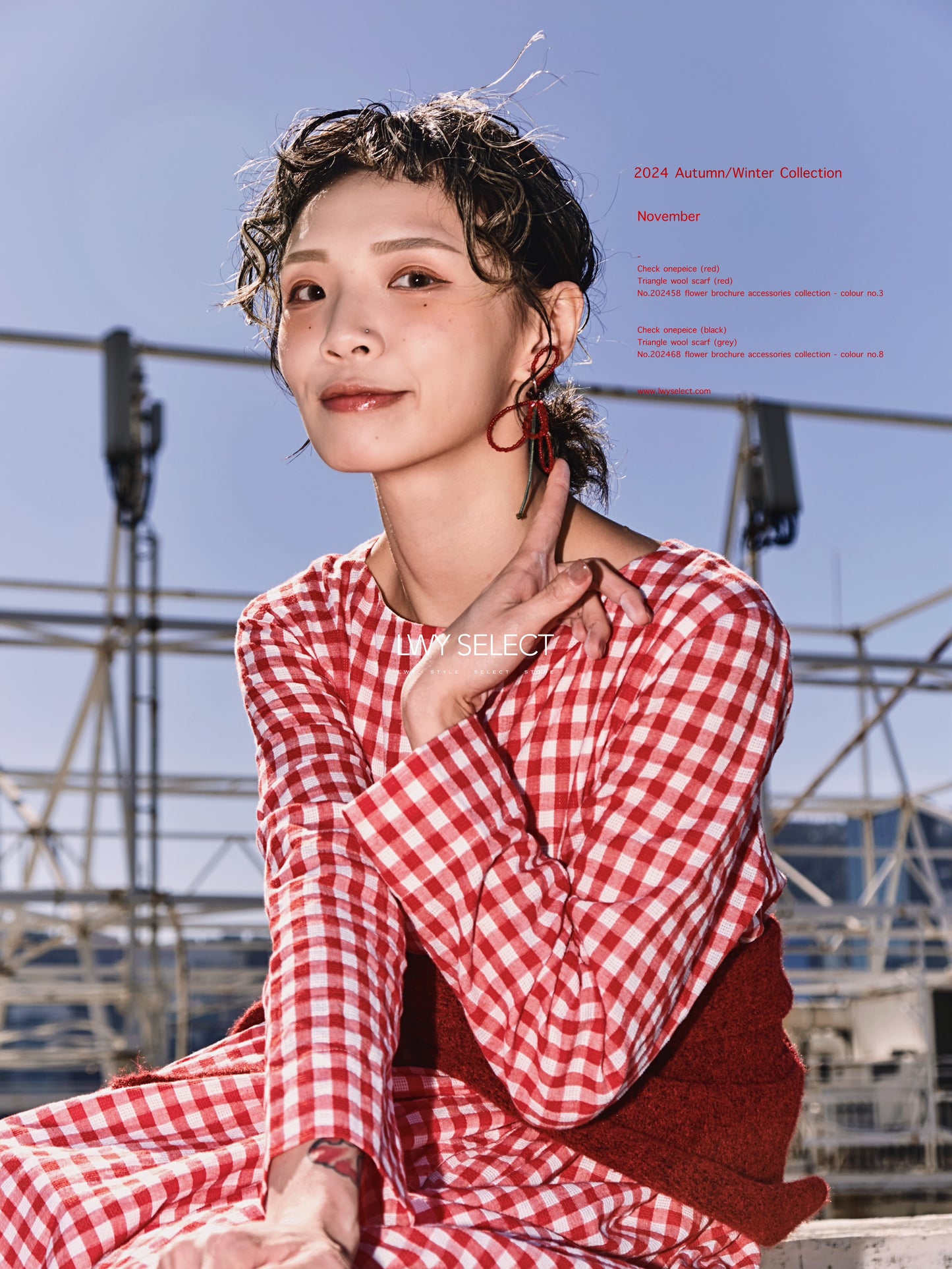 No. 202474 Check onepeice (red)- 2024 December collection