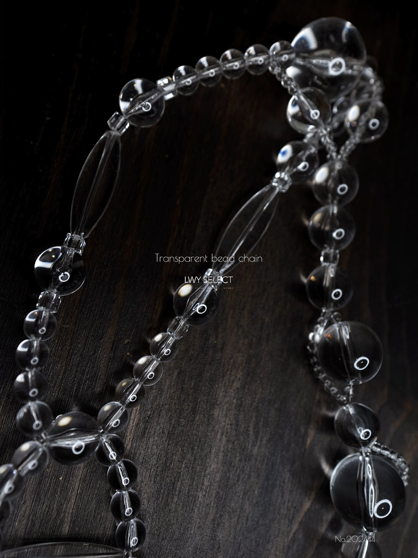 No.202444 Transparent bead chain (83cm)