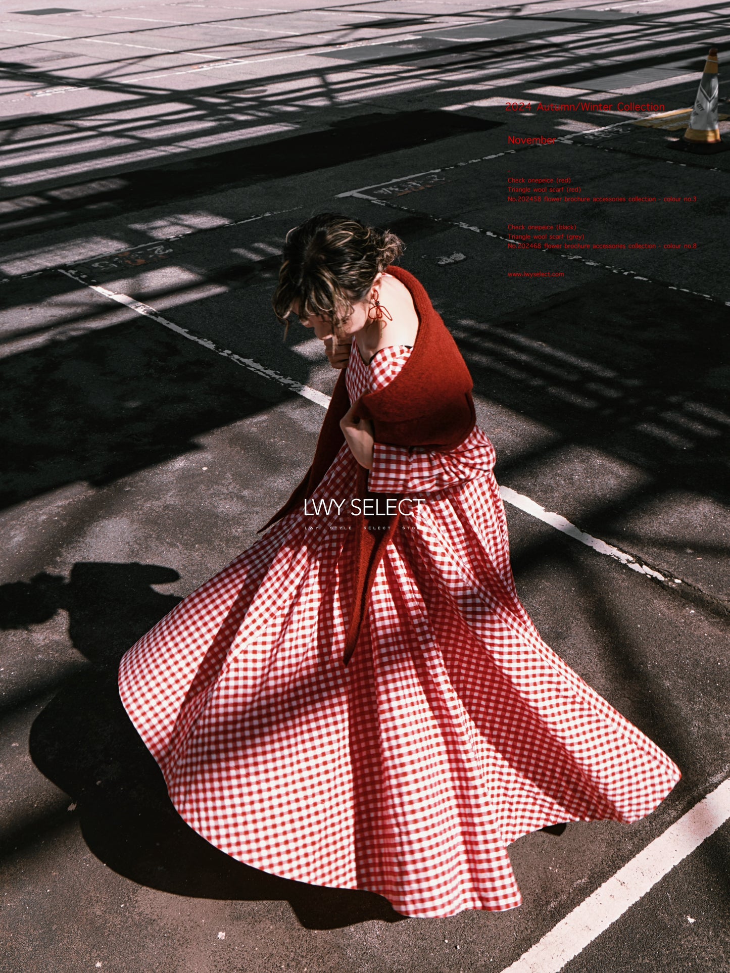 No. 202474 Check onepeice (red)- 2024 December collection