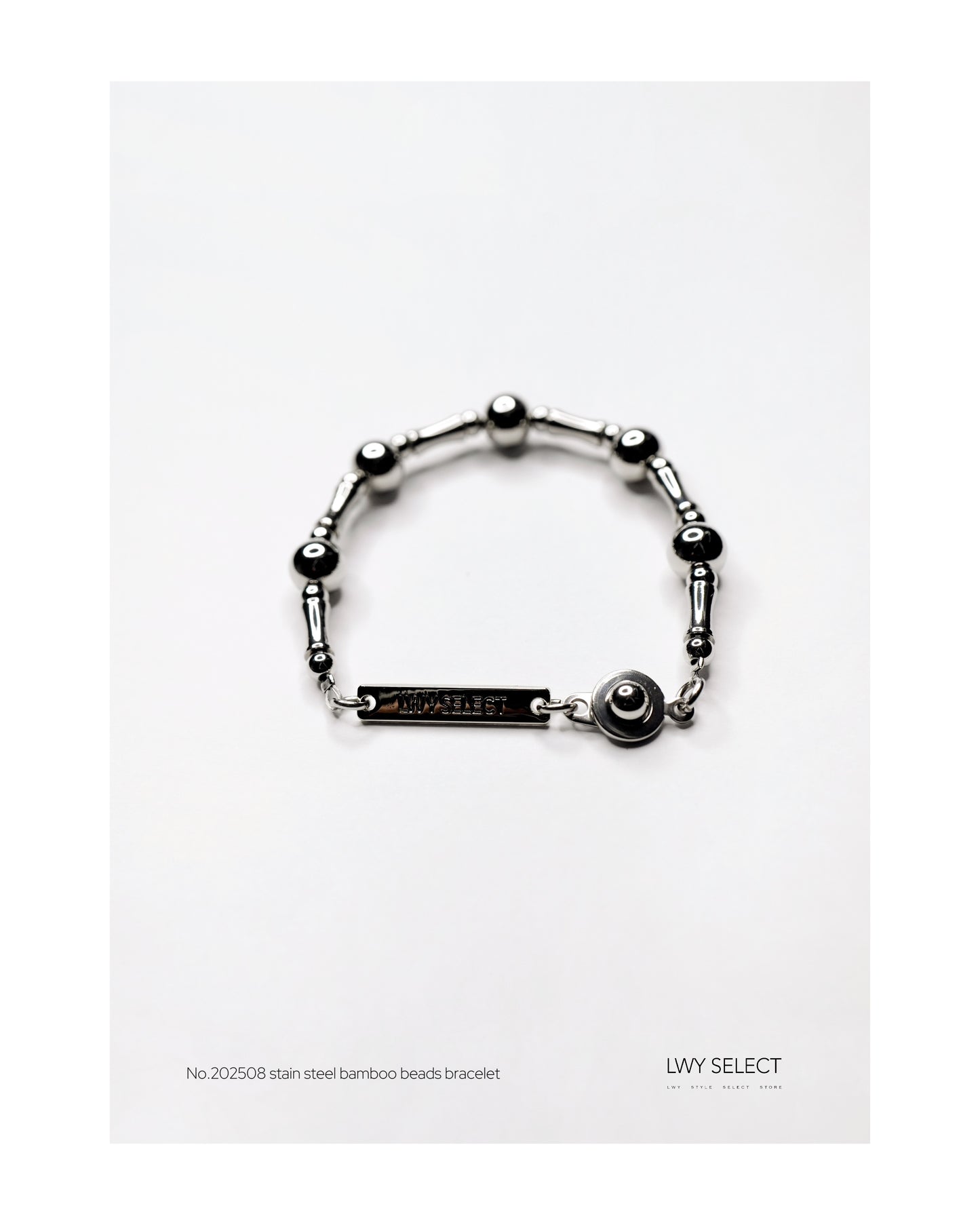 No.202508 stain steel bamboo beads bracelet