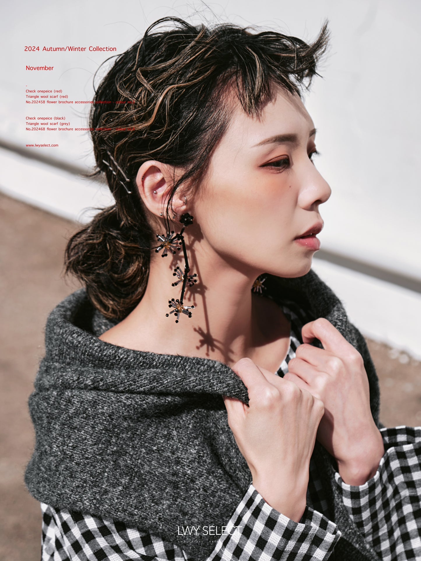 No. 202475 Check onepeice (black)- 2024 December collection