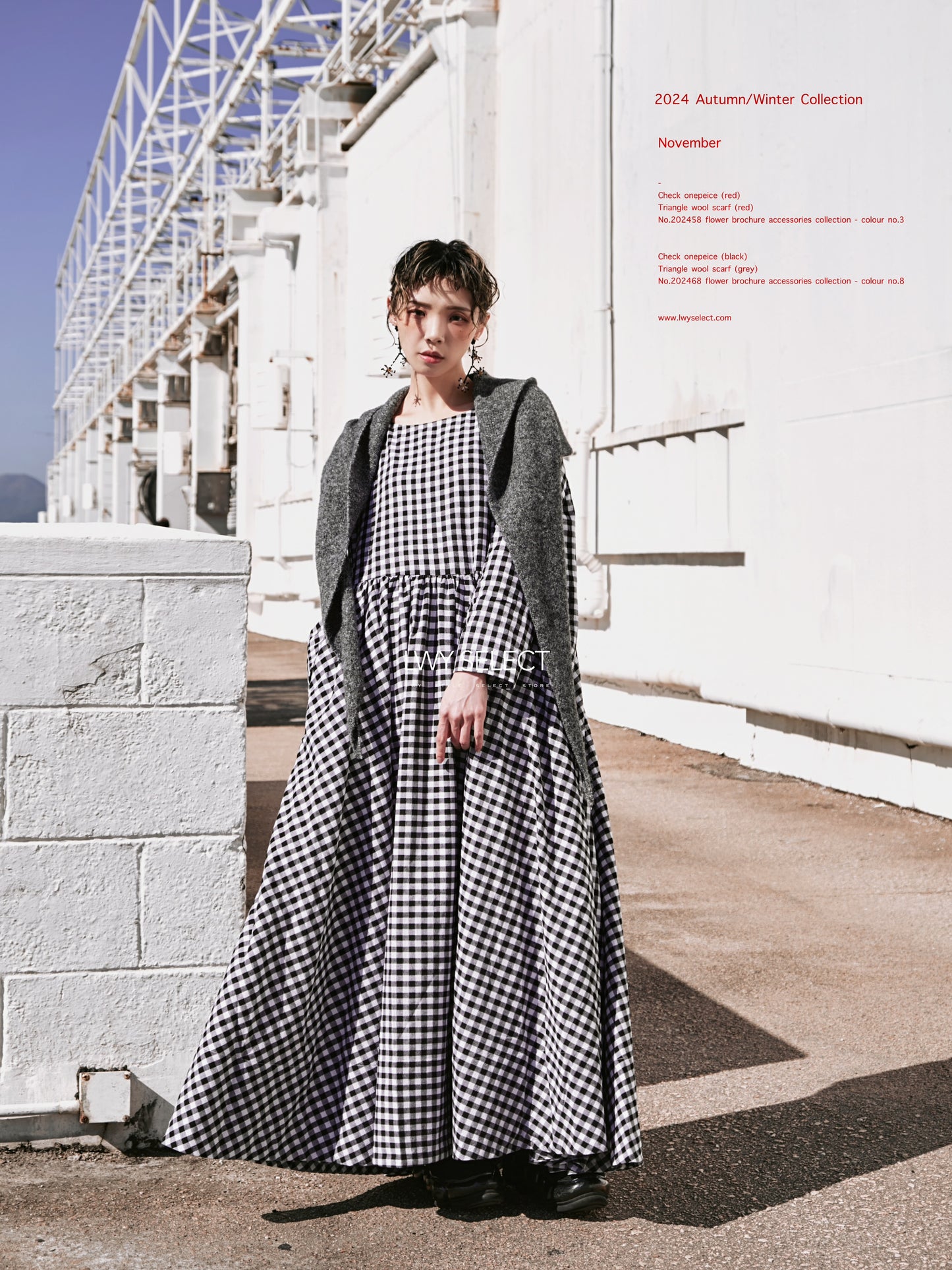 No. 202475 Check onepeice (black)- 2024 December collection
