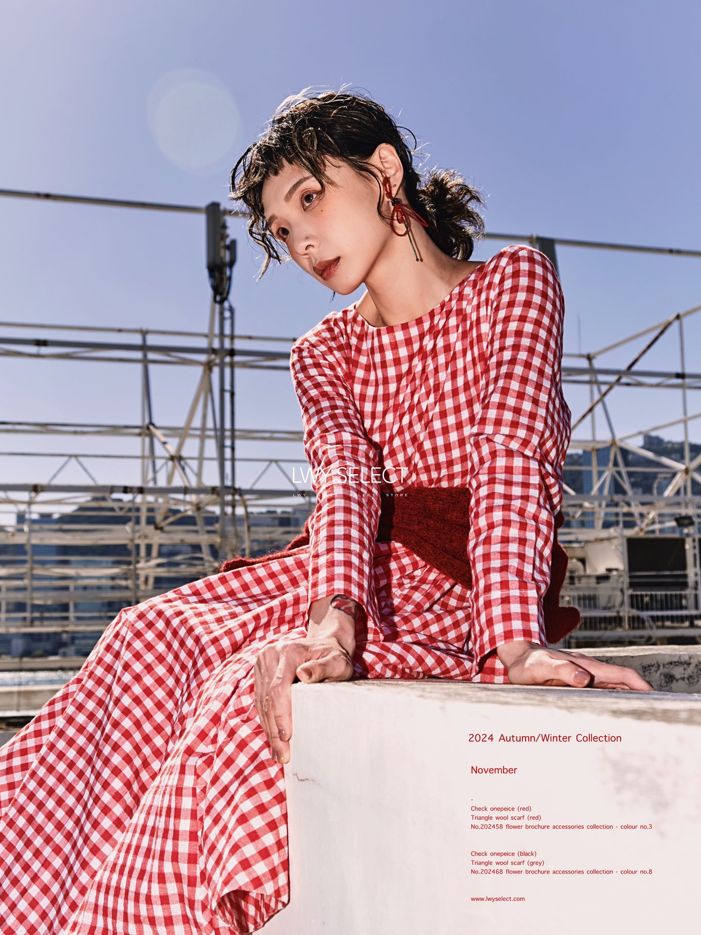 No. 202474 Check onepeice (red)- 2024 December collection
