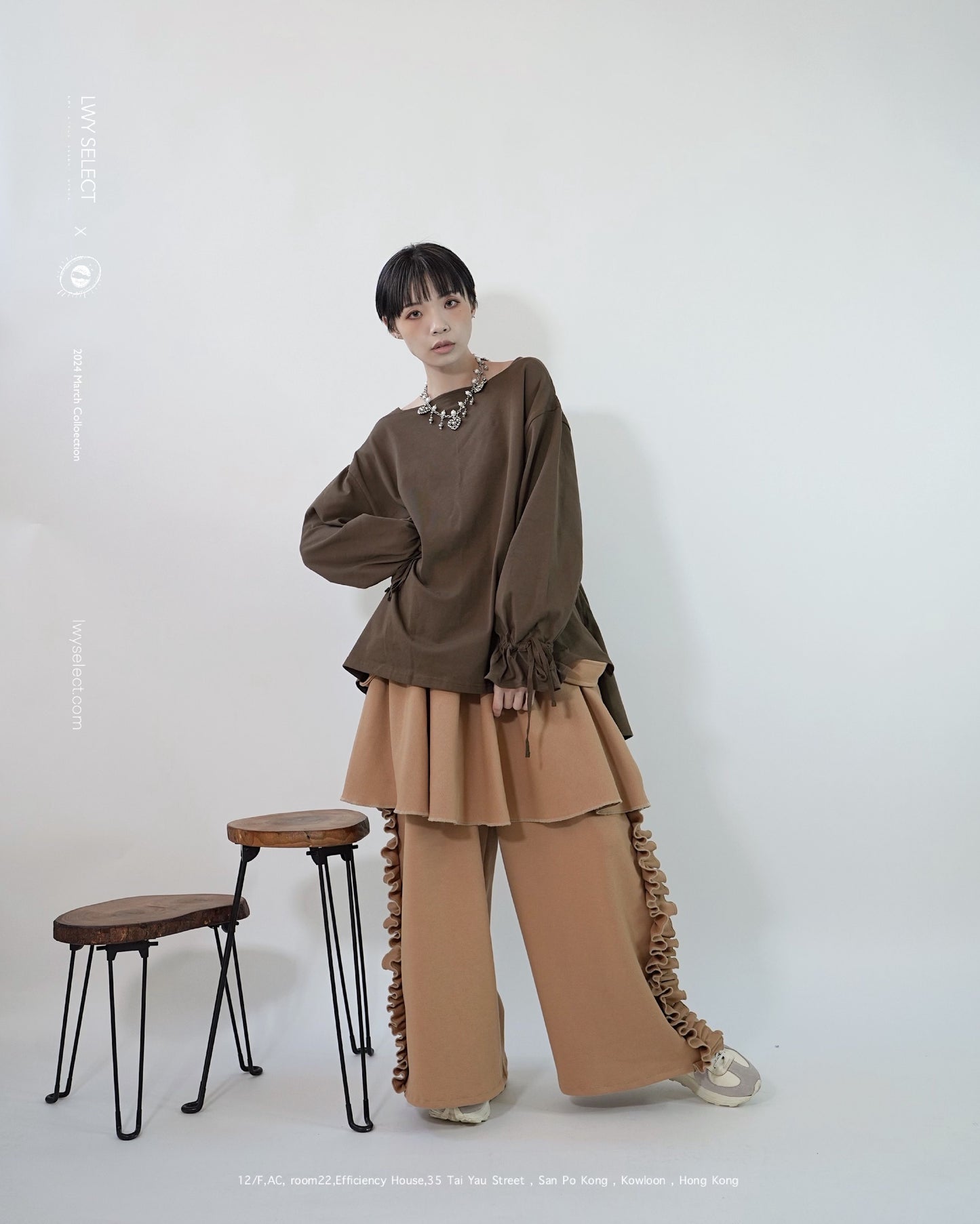 No.202406 卡其色工人短裙 - 2024 March collection