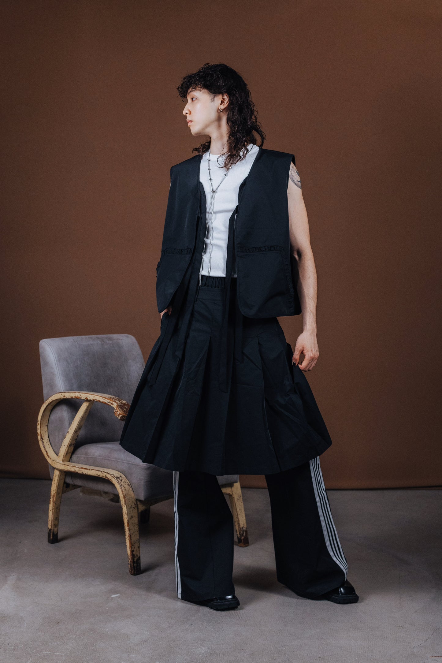 No.202513 Pleated skirt (black) - 2025 June Collection