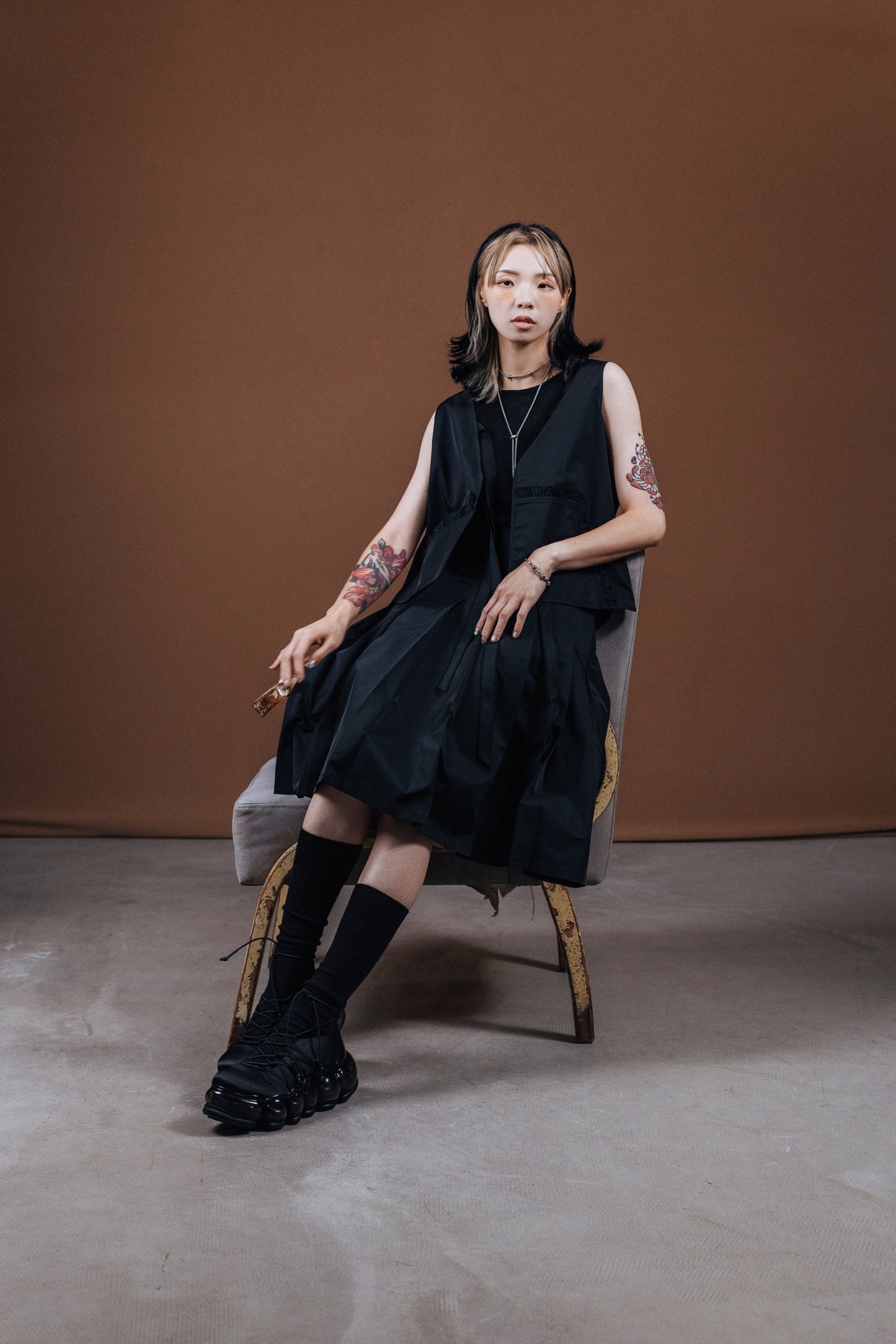 No.202513 Pleated skirt (black) - 2025 June Collection