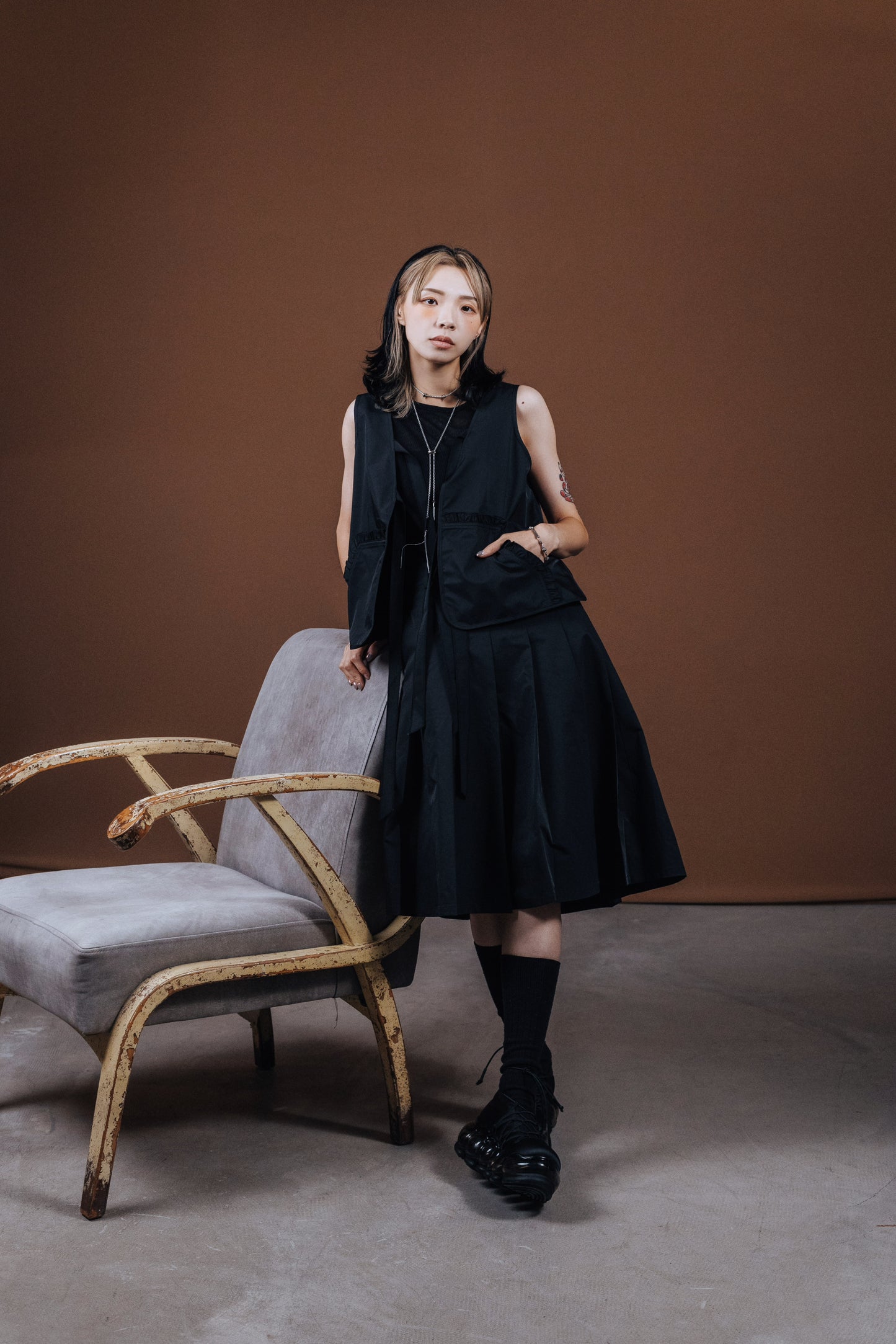 No.202513 Pleated skirt (black) - 2025 June Collection
