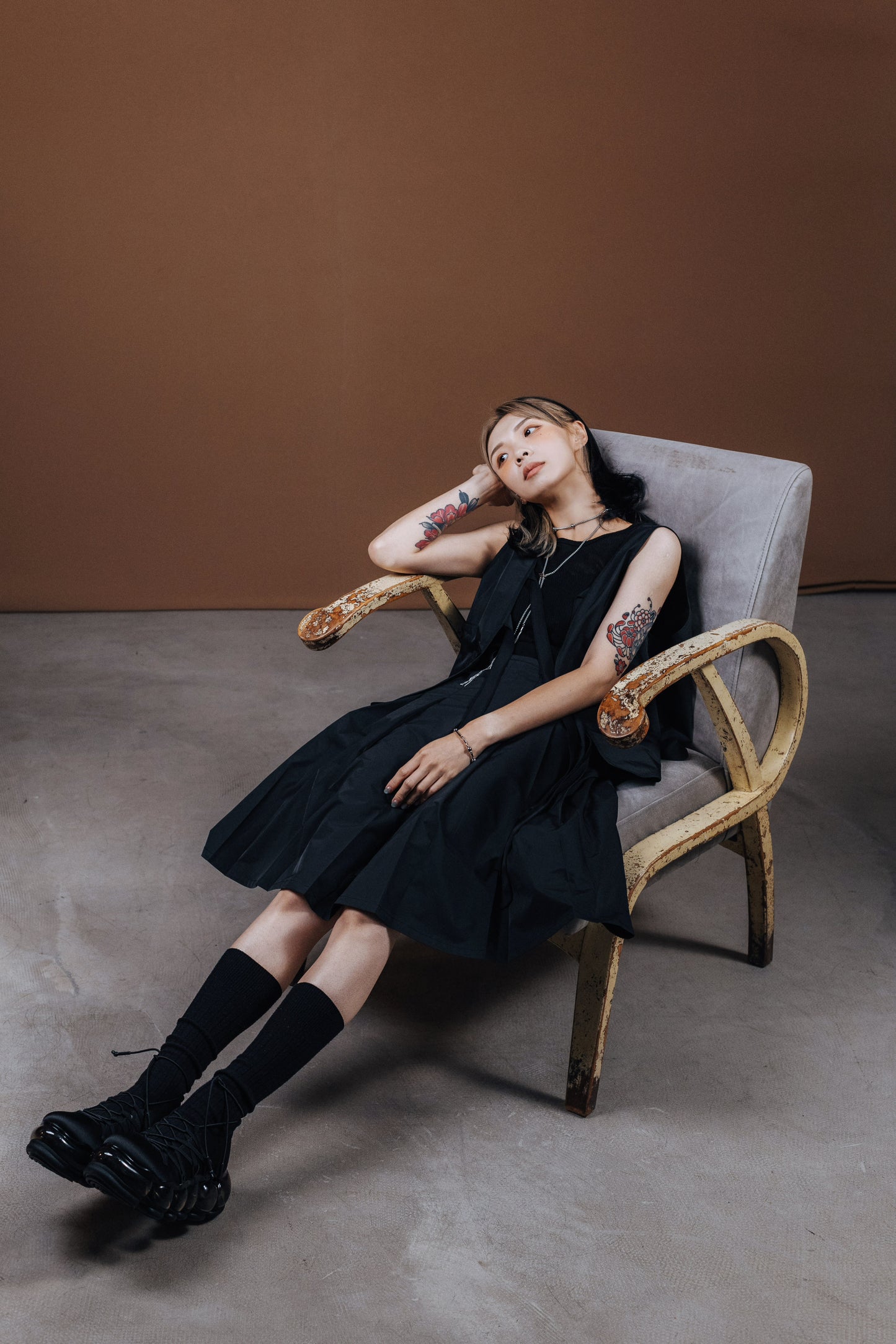 No.202513 Pleated skirt (black) - 2025 June Collection