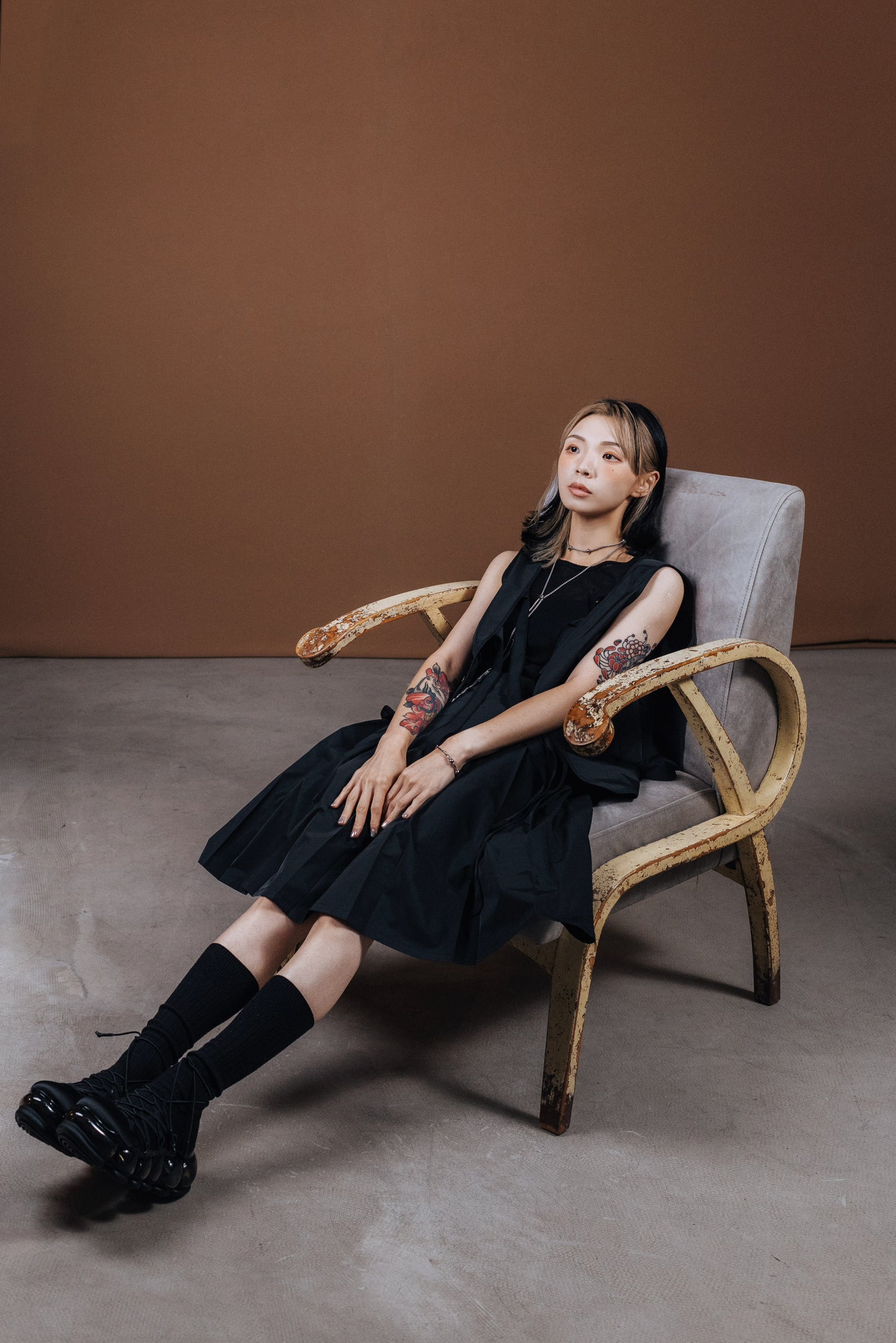 No.202513 Pleated skirt (black) - 2025 June Collection