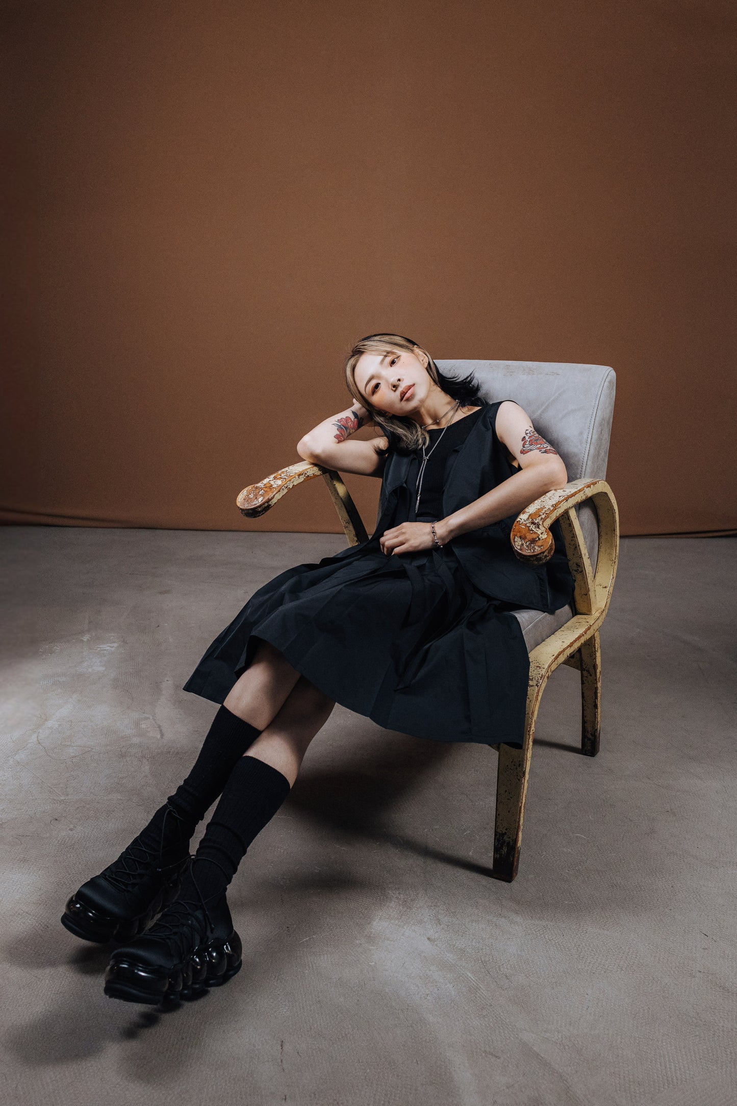 No.202513 Pleated skirt (black) - 2025 June Collection