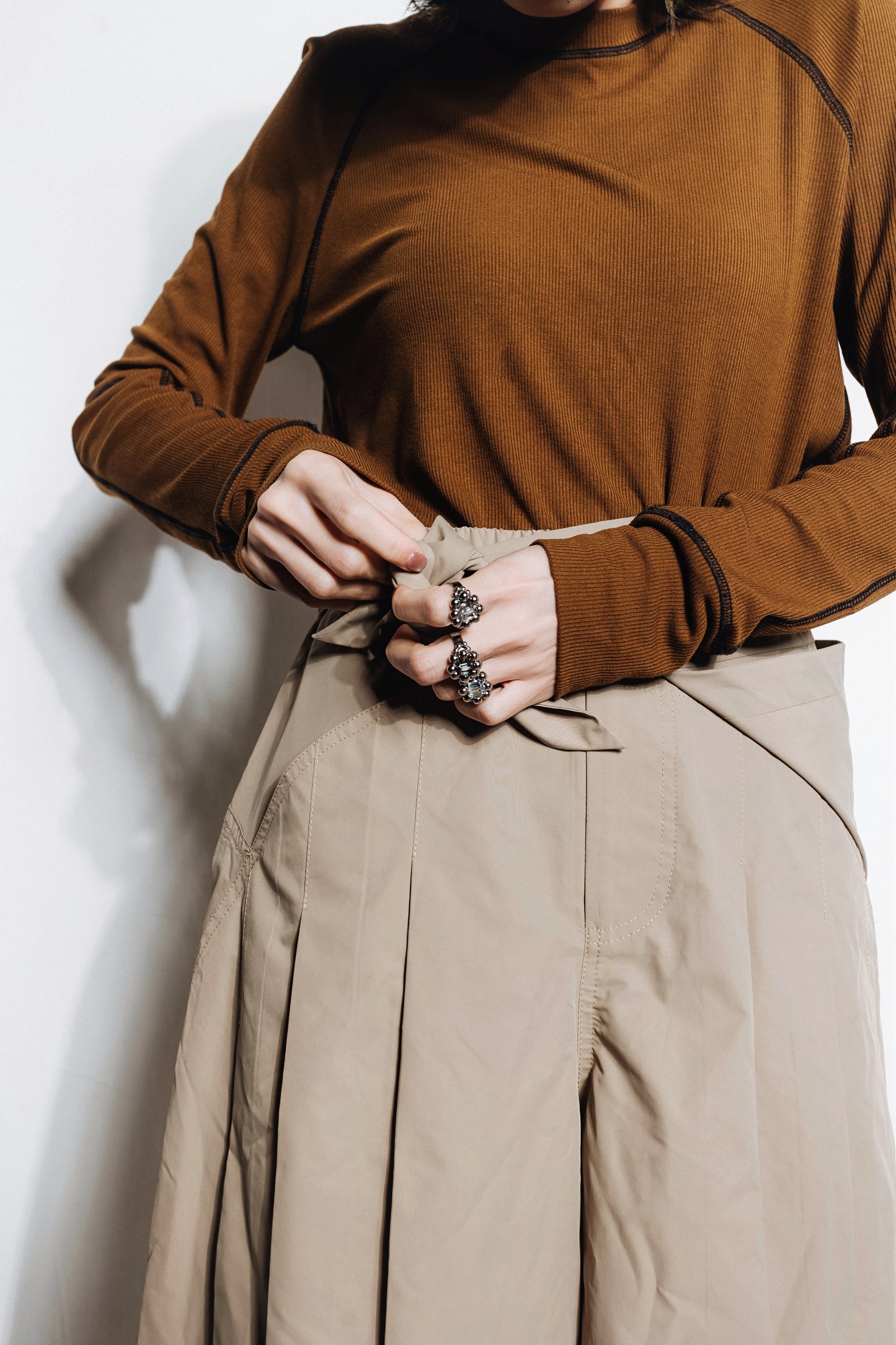 No.202502 Waterproof suit shorts (unisex)(beige)- 2025 February Collection