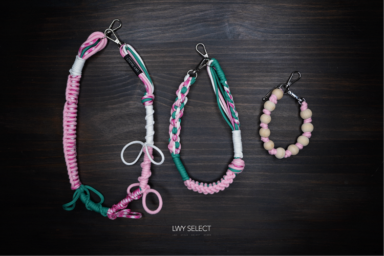 2 Part Detachable ribbons Braided mobile phone strap