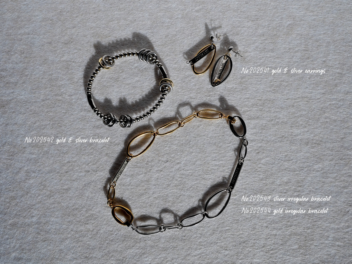 No.202543 sliver irregular bracelet