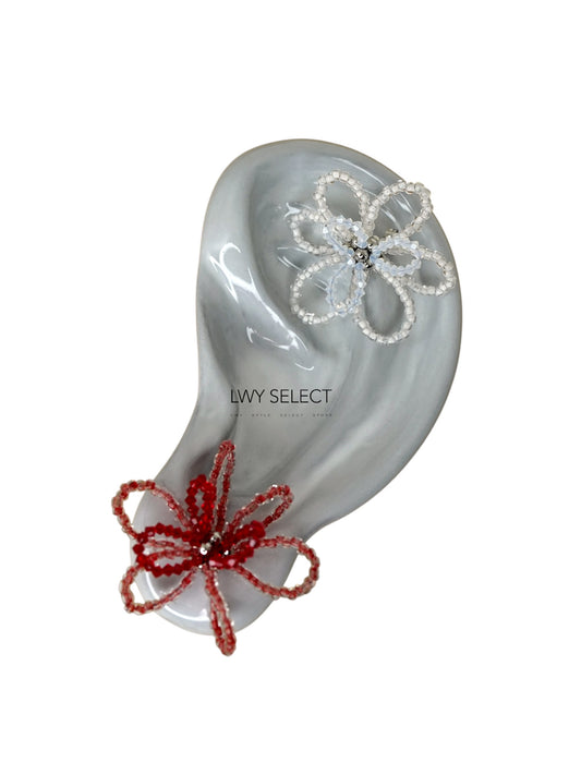 No.202547 stain steels flower earclip / earring