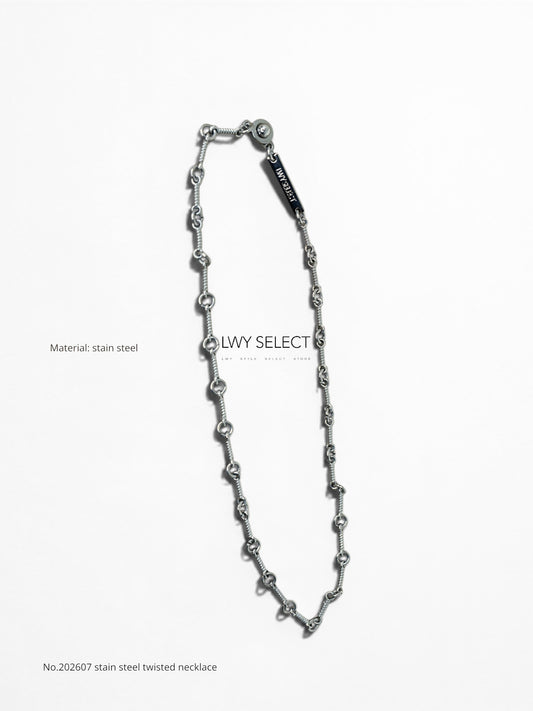 No.202607 stain steel twisted necklace