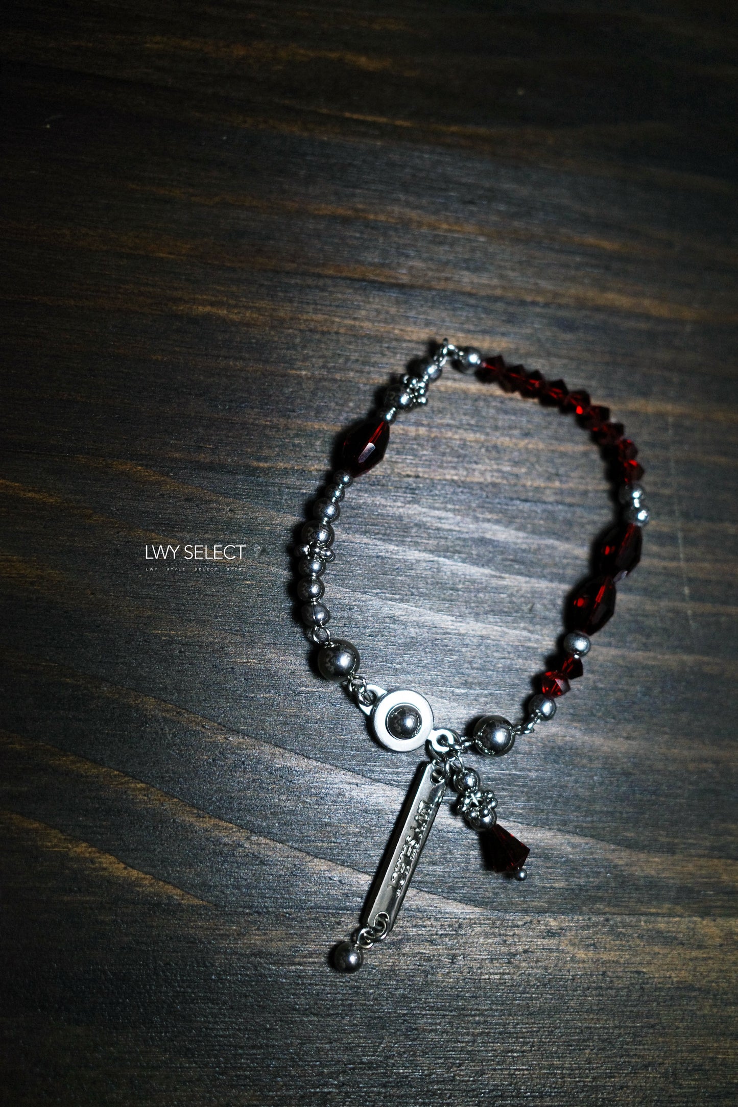 No.202433 Red Swarovski irregular bracelet