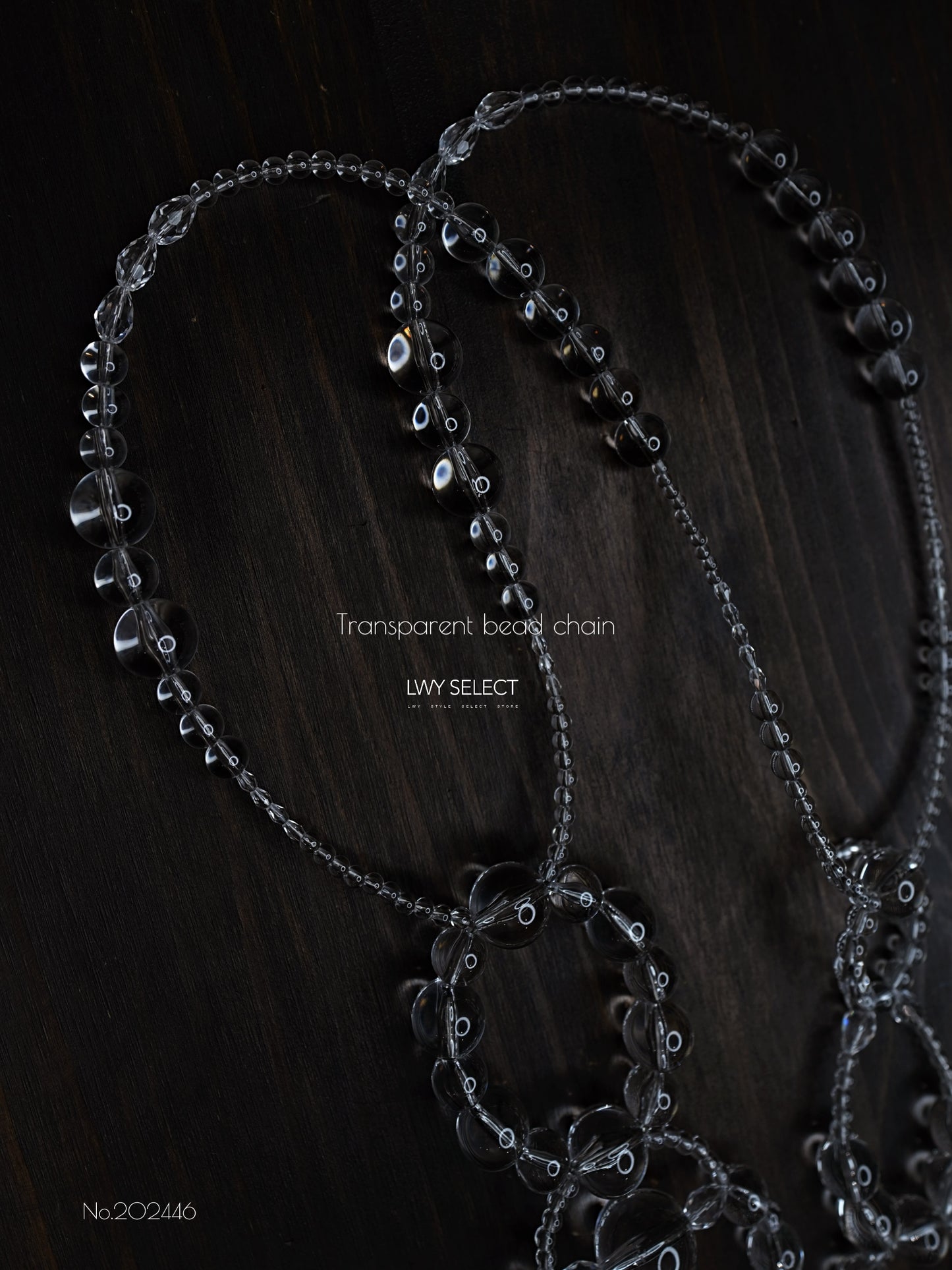 No.202446 Transparent bead chain (120cm)