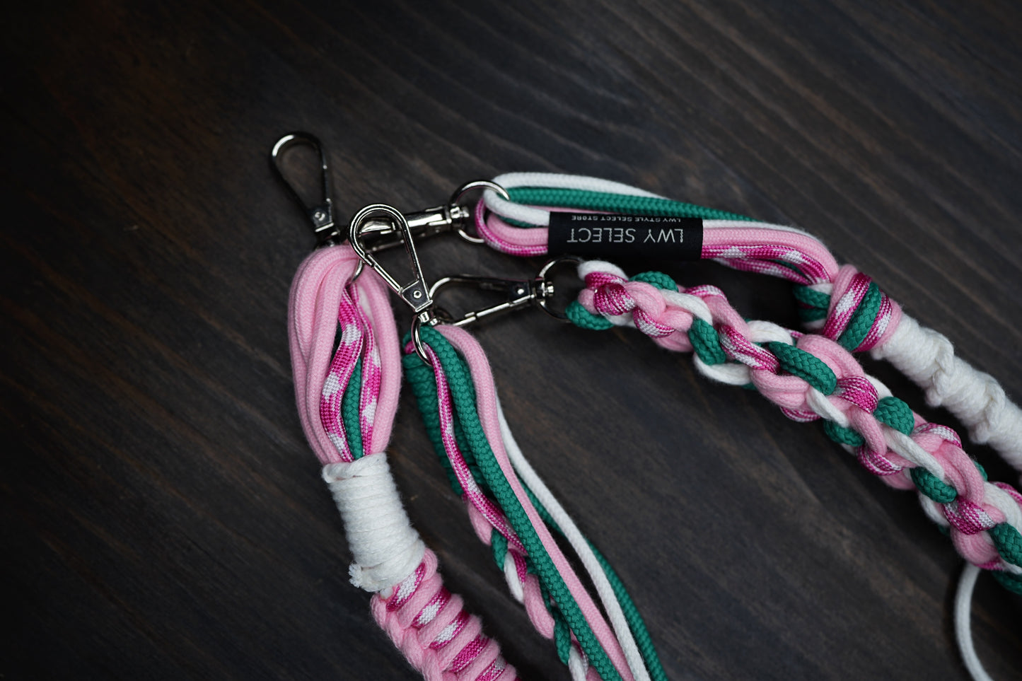 No.BS42 Type 01 - 2 Part Detachable ribbons Braided mobile phone strap