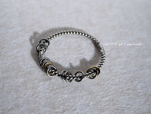 No.202542 gold & sliver bracelet