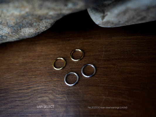 No.202530 stain steel earrings (cricle）(per one)