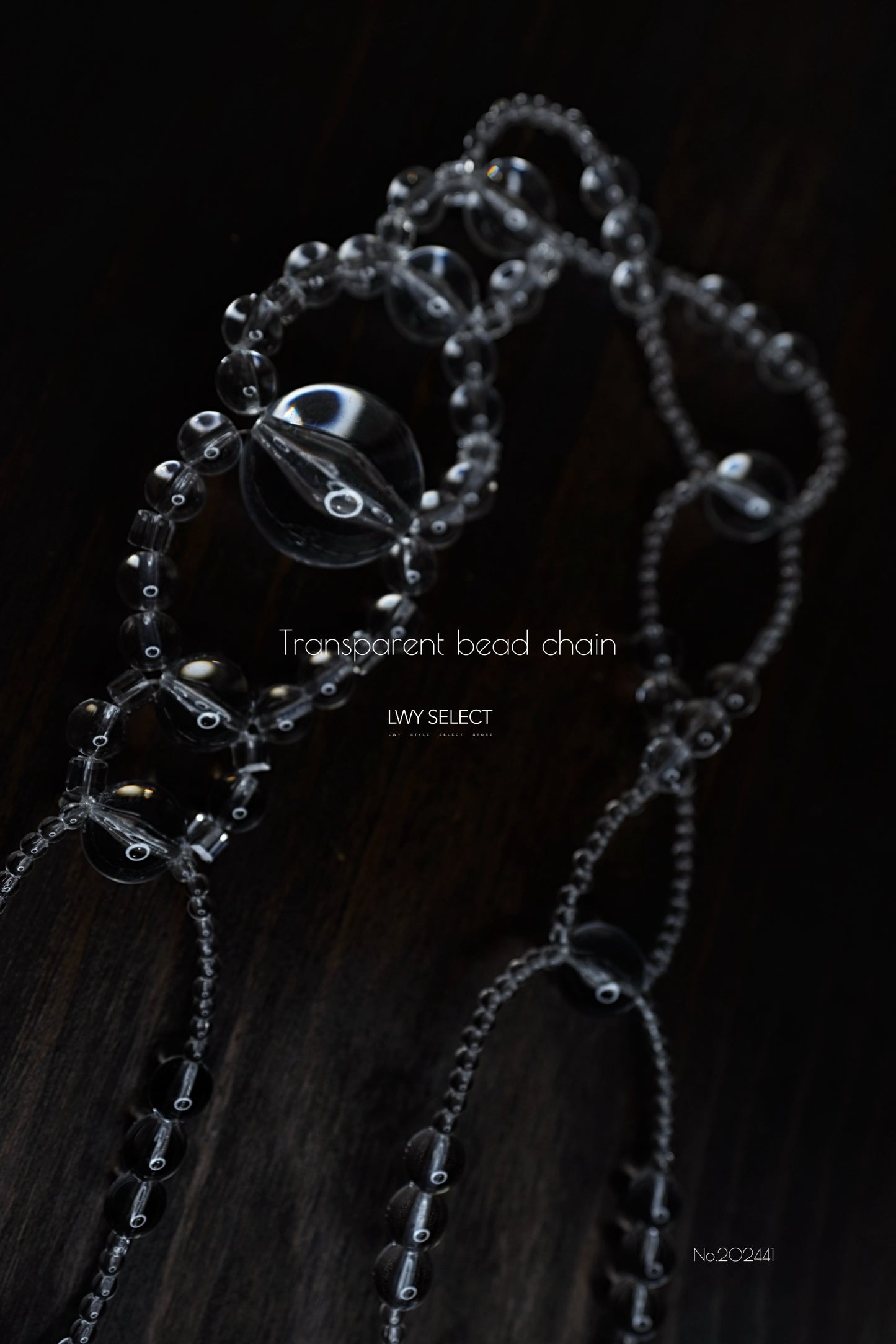 No.202441 Transparent bead chain(125cm)