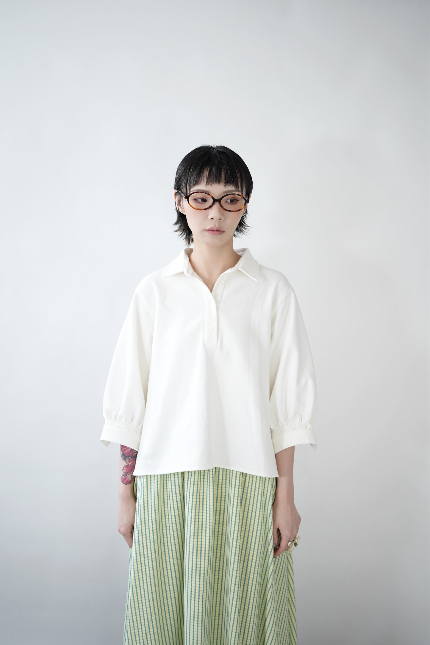 No.202424 White polo shirt - 2024 August collection