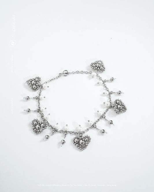 HEART BEADED PEARL NECKLACE 心心串珠珍珠項鏈-2024 March collection