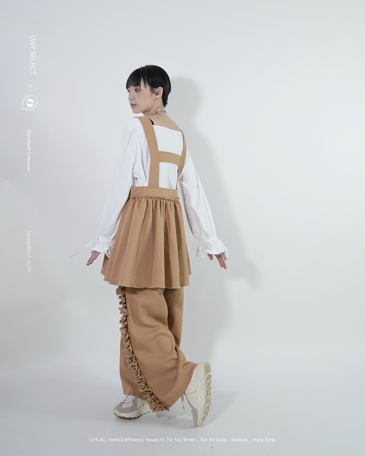 No.202402 white方領棉質長袖上衣 - 2024 March collection