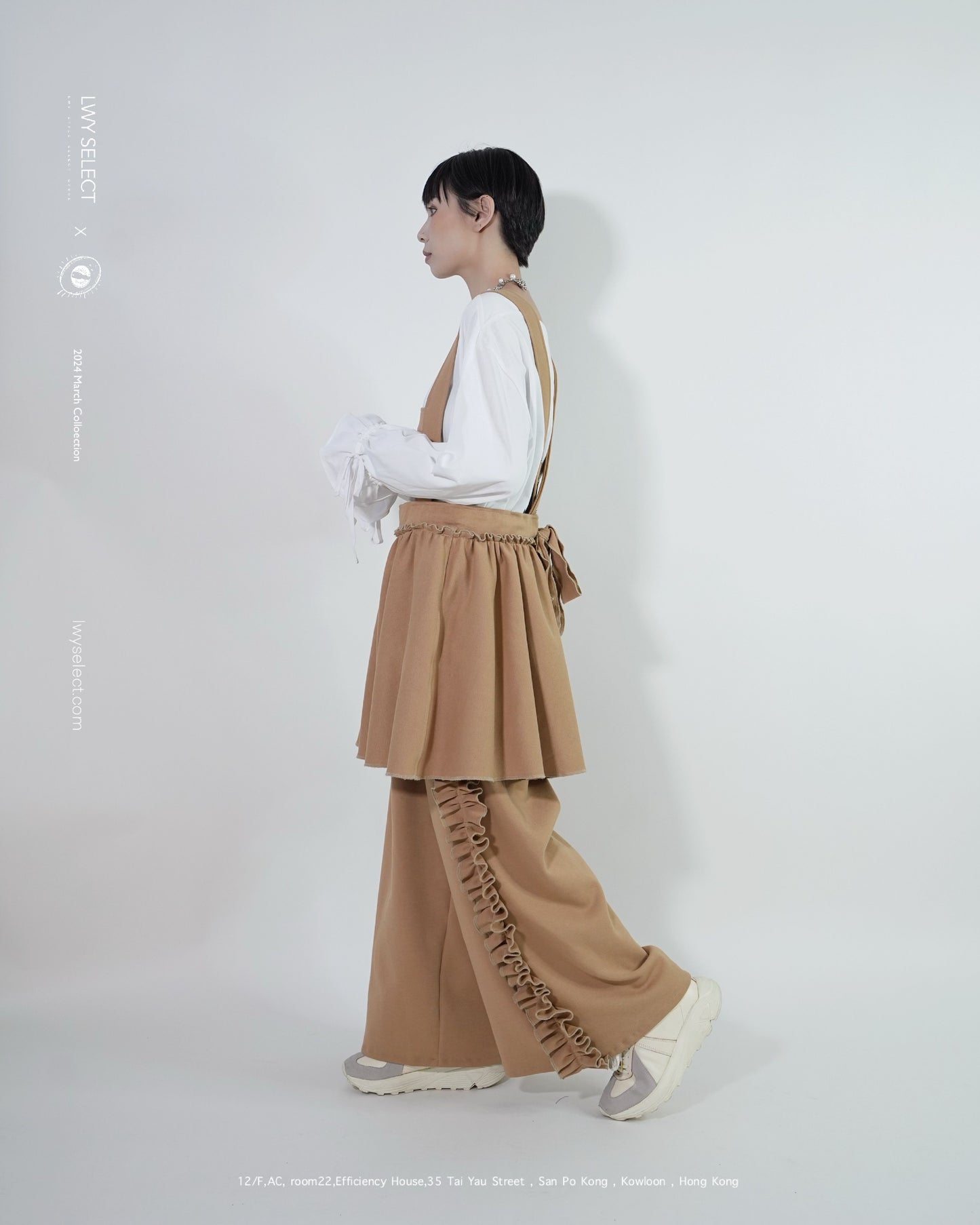 No.202402 white方領棉質長袖上衣 - 2024 March collection