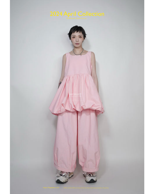No.202408 pink cocoon pants - 2024 April Collection