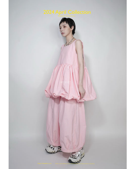 No.202407 pink puff vest top - 2024 April Collection